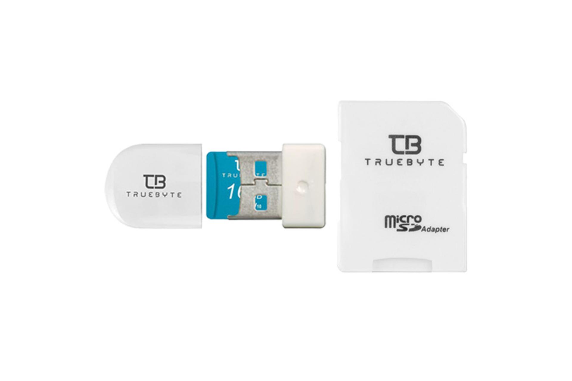 آداپتور و کارتخوان کارت حافظه تروبایت MicroSDHC ظرفیت 16 گیگابایت مدل 633X MicroSDHC V10