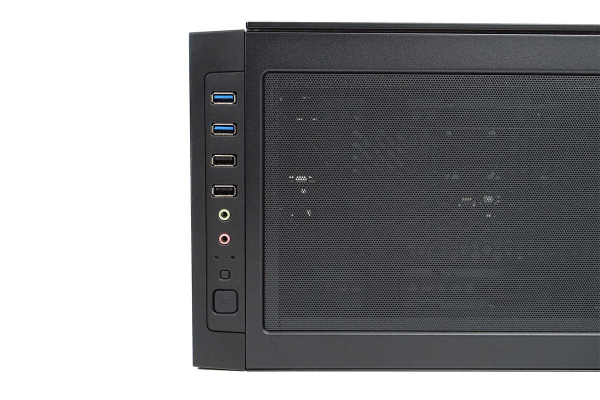 نمای فیلتر و پورت های بالای کیس کامپیوتر شارکن TG6 RGB