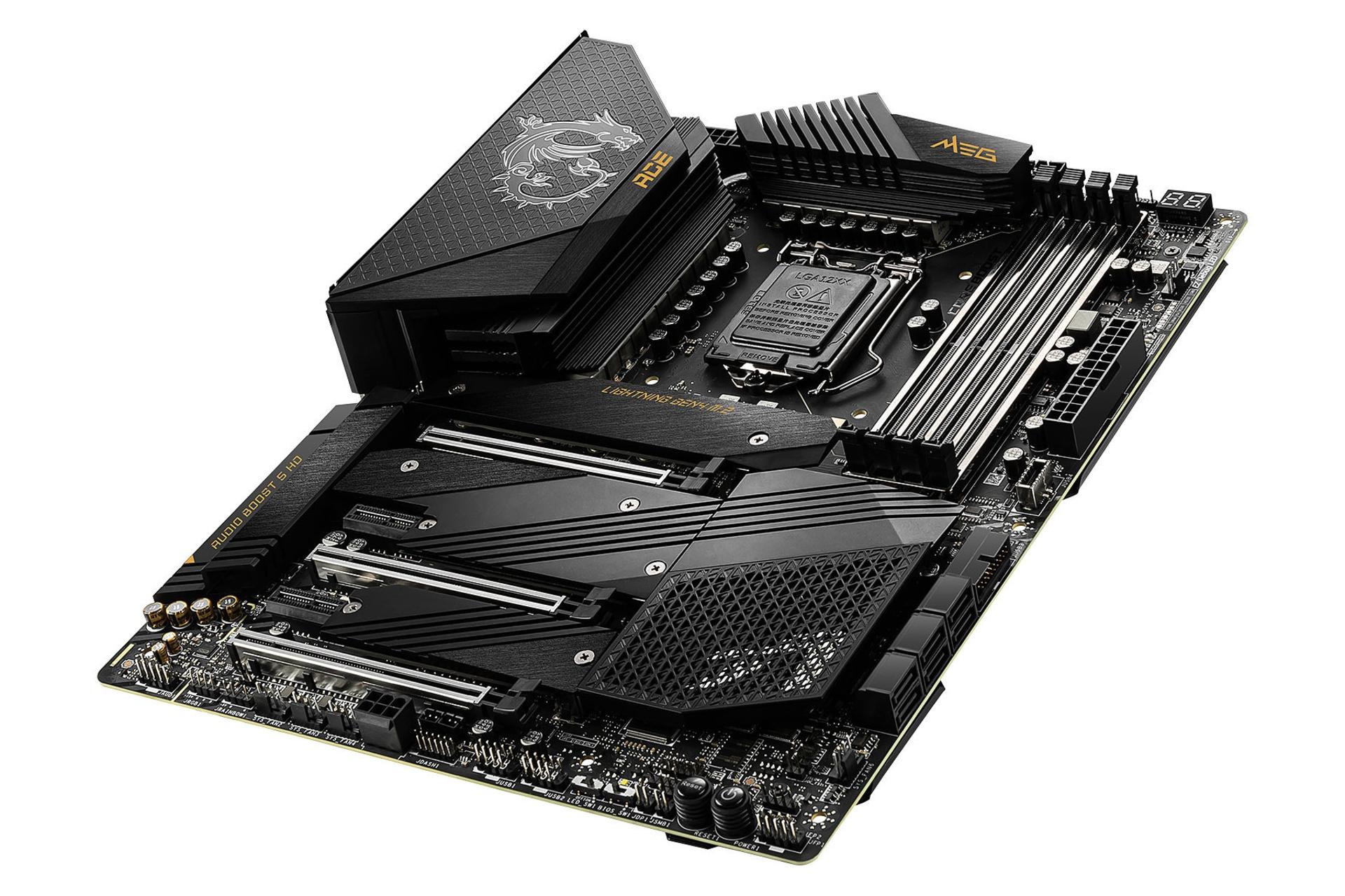 نمای کناری مادربرد ام اس آی MSI MEG Z590 ACE