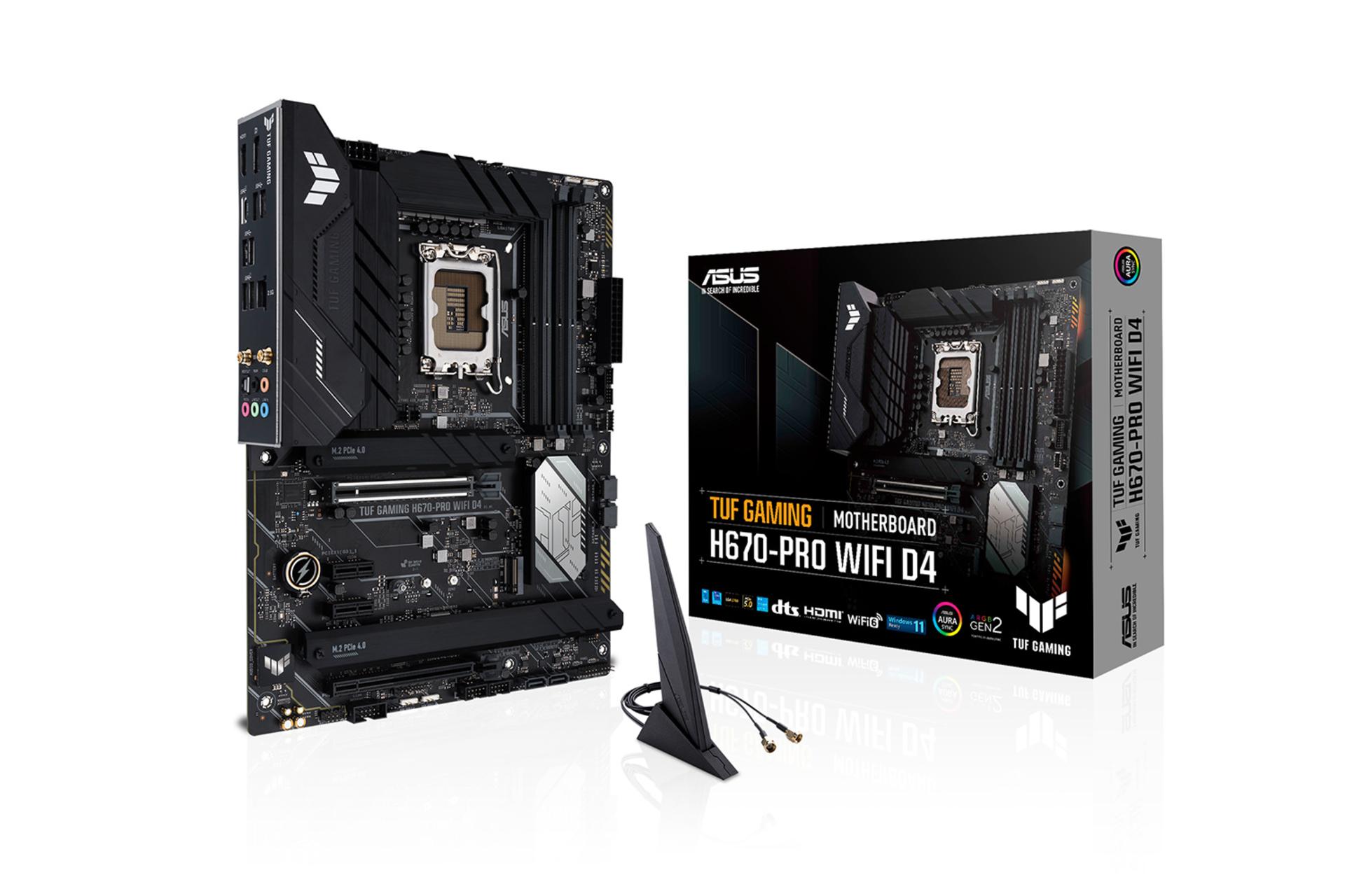 مادربرد ایسوس TUF GAMING H670-PRO WIFI D4 بسته بندی