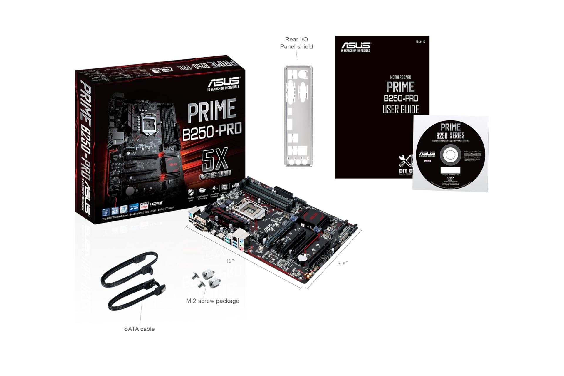 اقلام همراه مادربرد ایسوس ASUS PRIME B250-PRO