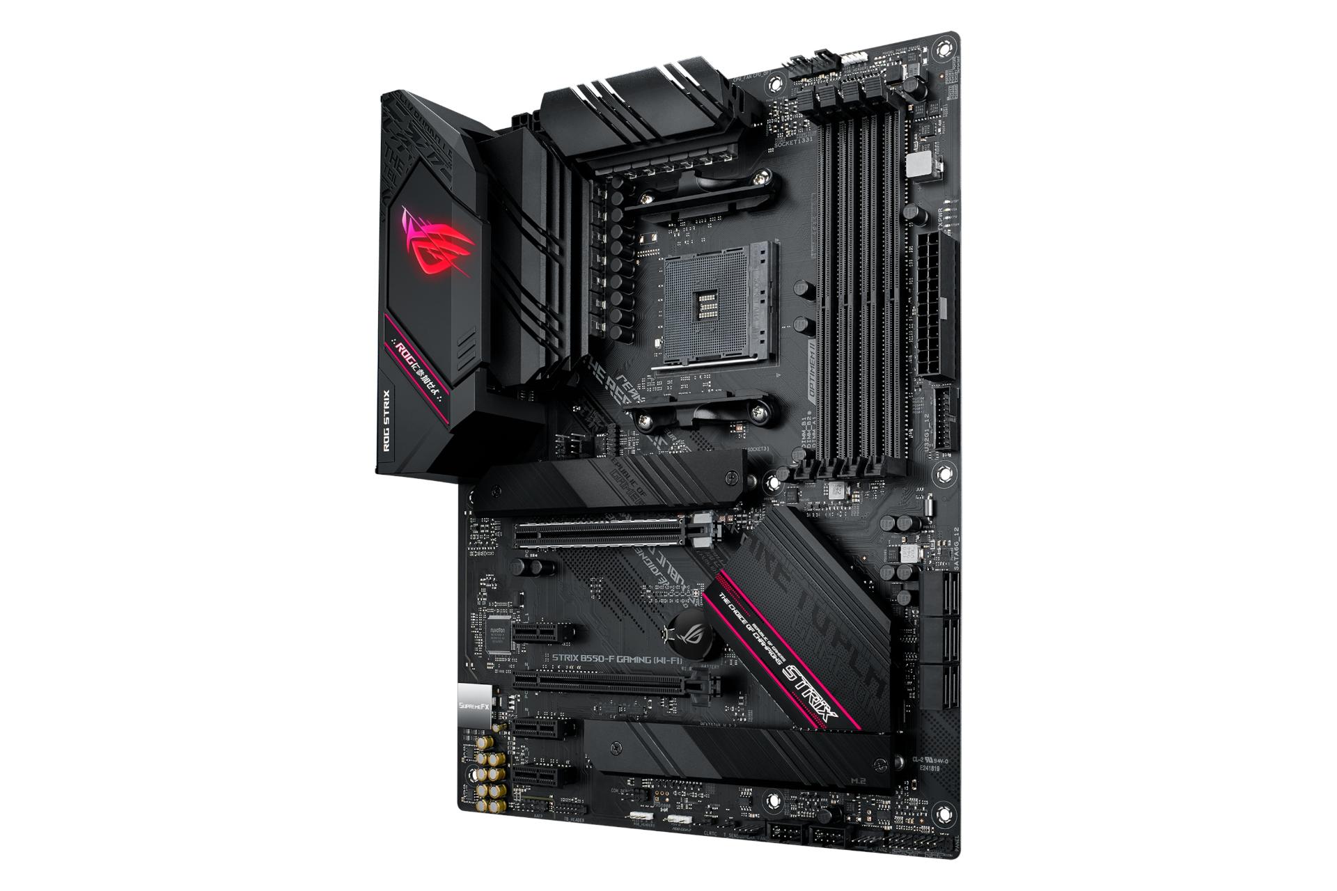 نمای راست مادربرد ایسوس ASUS ROG STRIX B550-F GAMING Wi-Fi