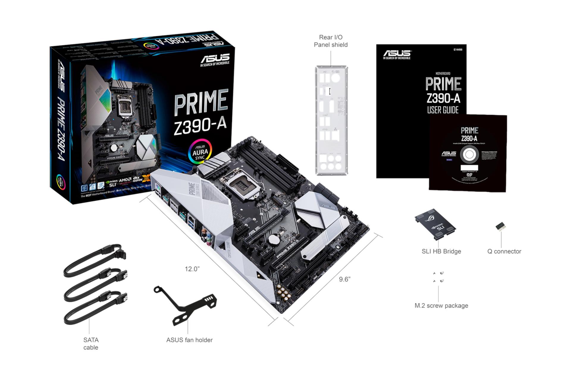 اقلام همراه مادربرد ایسوس ASUS PRIME Z390-A