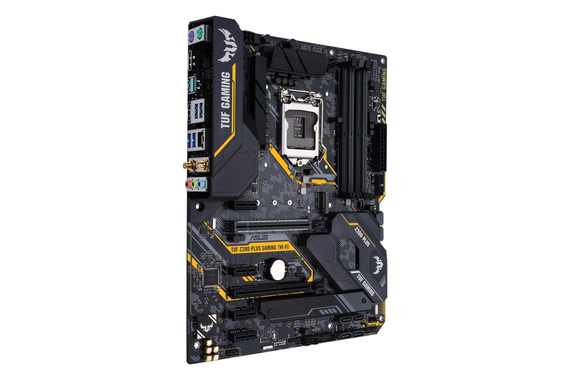 نمای چپ مادربرد ایسوس ASUS TUF Z390-PLUS GAMING WI-FI