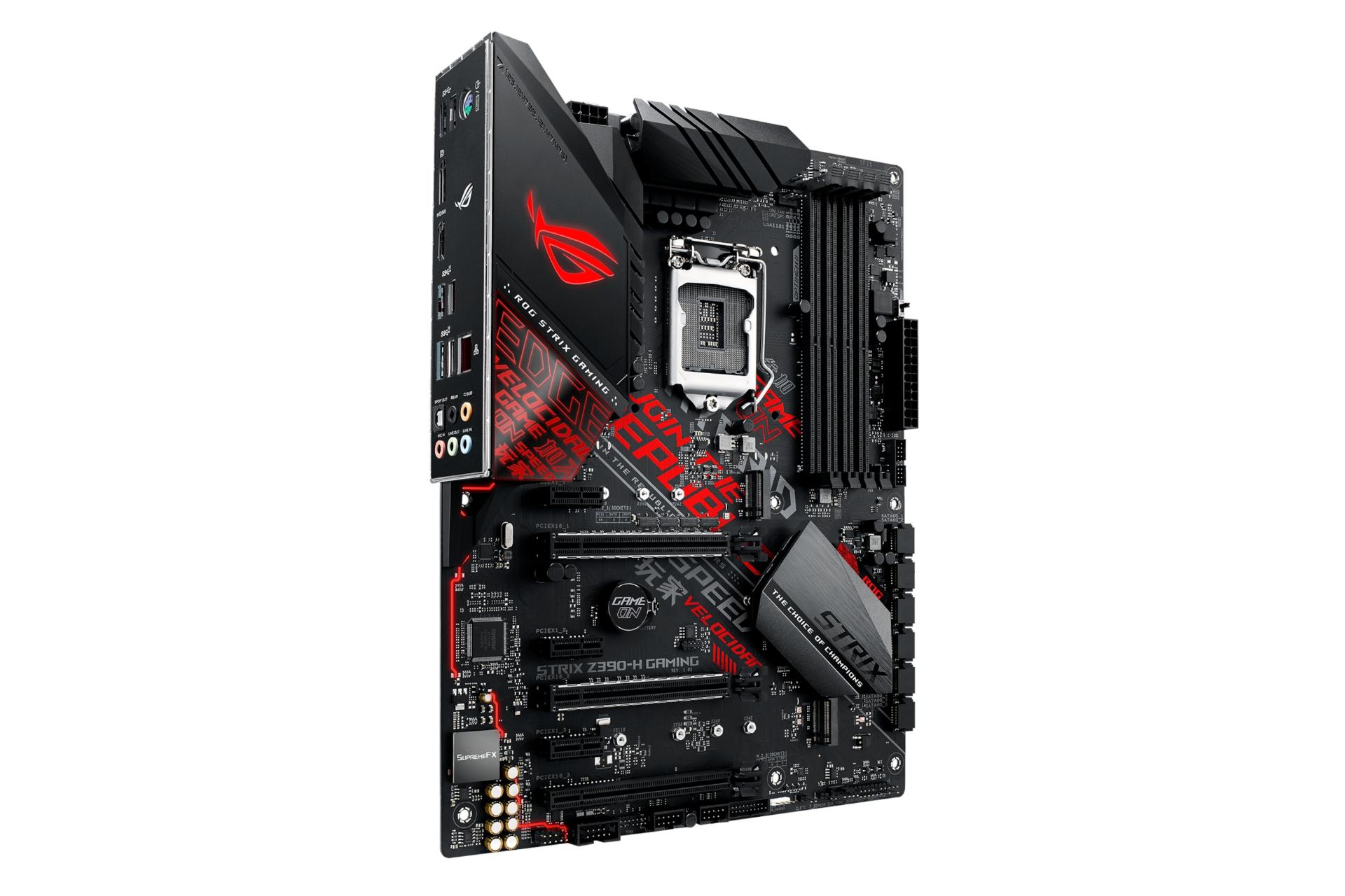 نمای چپ مادربرد ایسوس ASUS ROG STRIX Z390-H GAMING