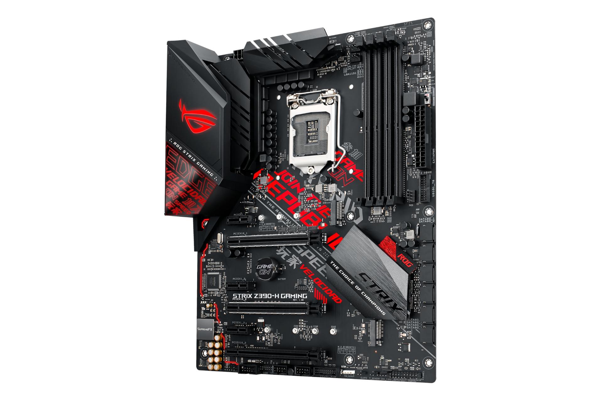 نمای راست مادربرد ایسوس ASUS ROG STRIX Z390-H GAMING