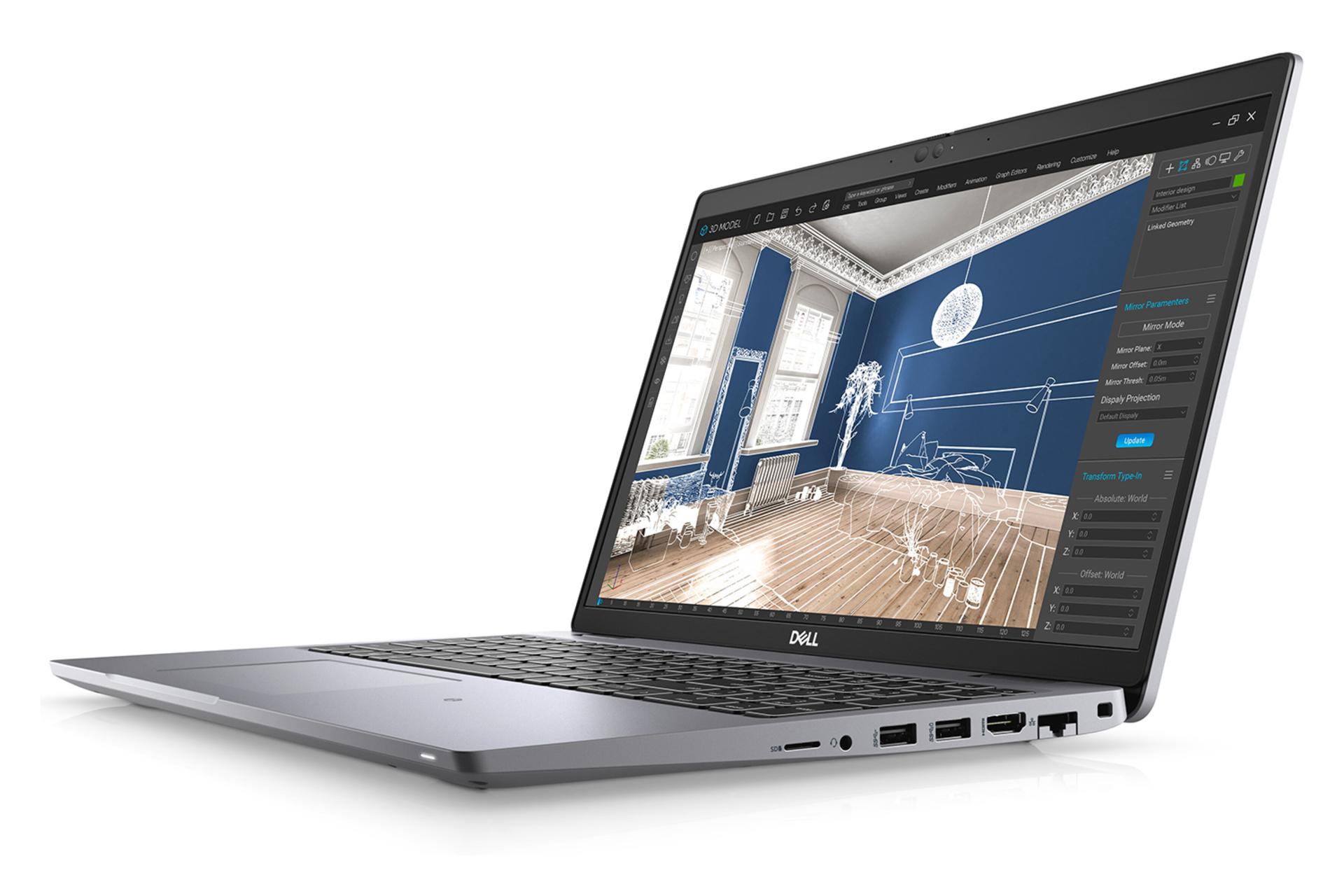 نمای نیمرخ راست لپ تاپ دل Precision 3560