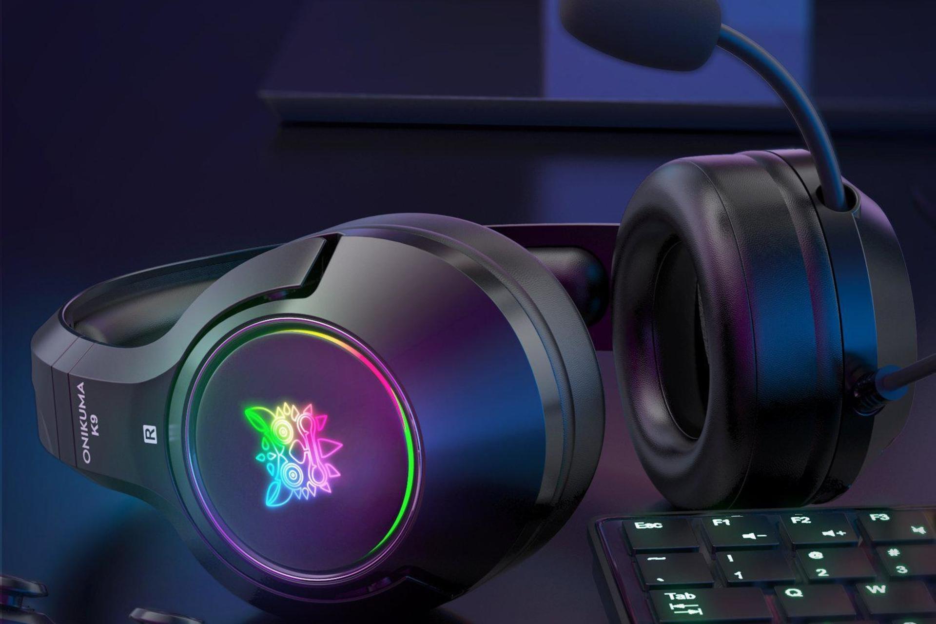 نمای جانبی هدست گیمینگ اونیکوما Onikuma K9