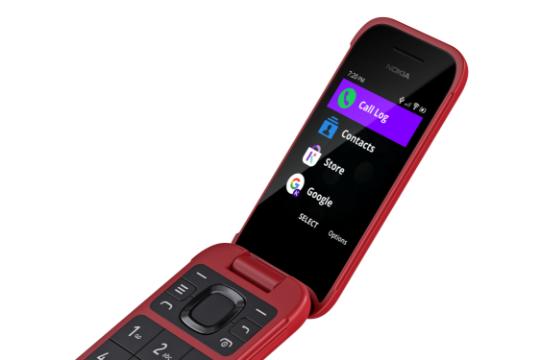 نمای جانبی گوشی موبایل نوکیا Nokia 2780 Flip قرمز