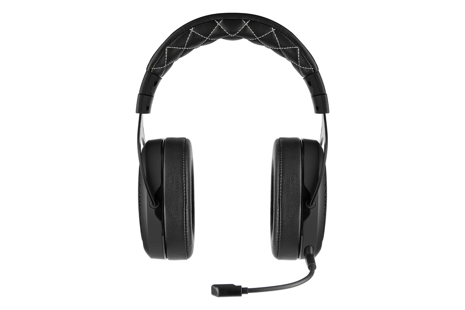 نمای روبرو هدست گیمینگ کورسیر HS70 پرو وایرلس Corsair HS70 PRO Wireless مشکی