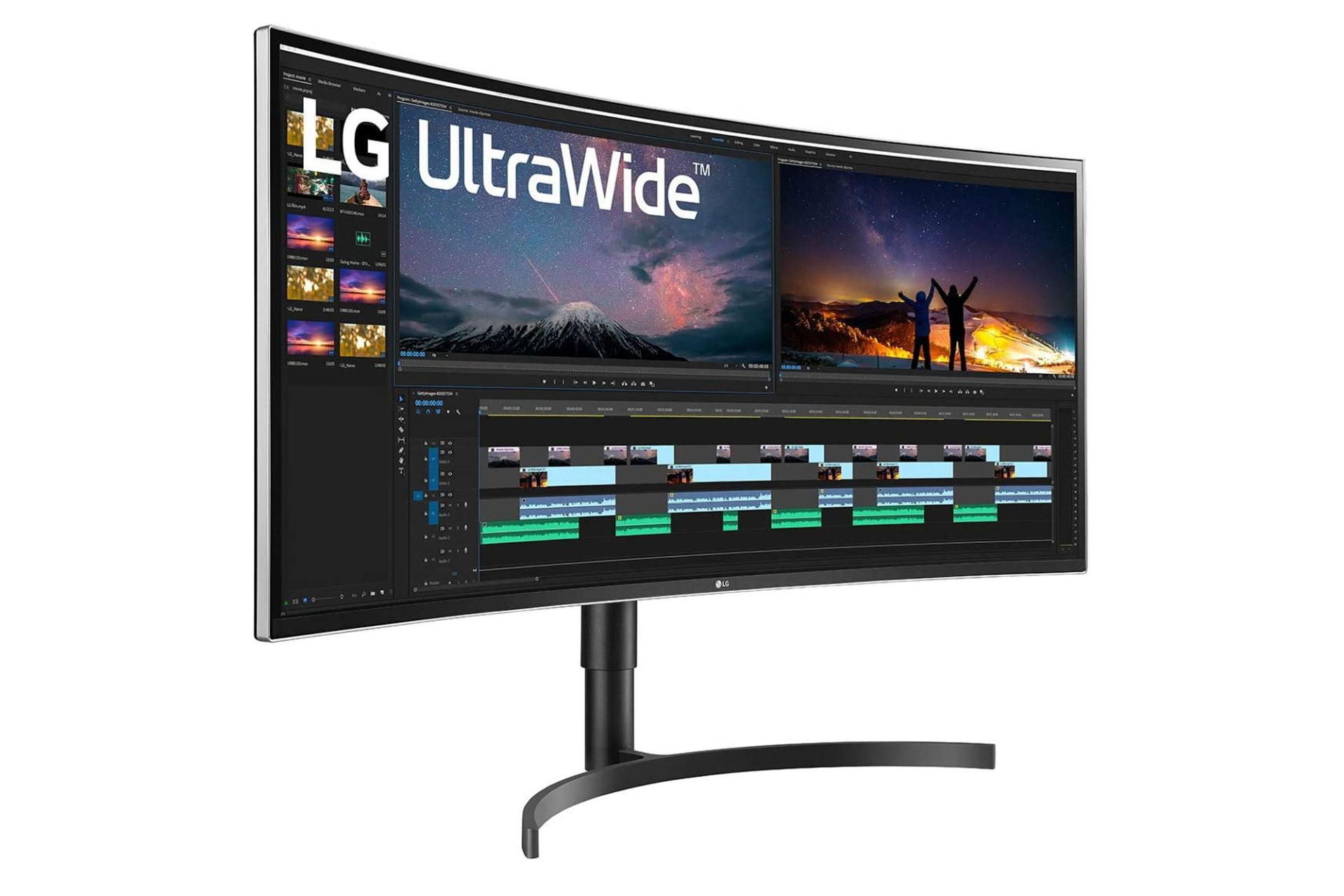 ابعاد مانیتور ال جی 38 اینچ مدل 38WN75C-B