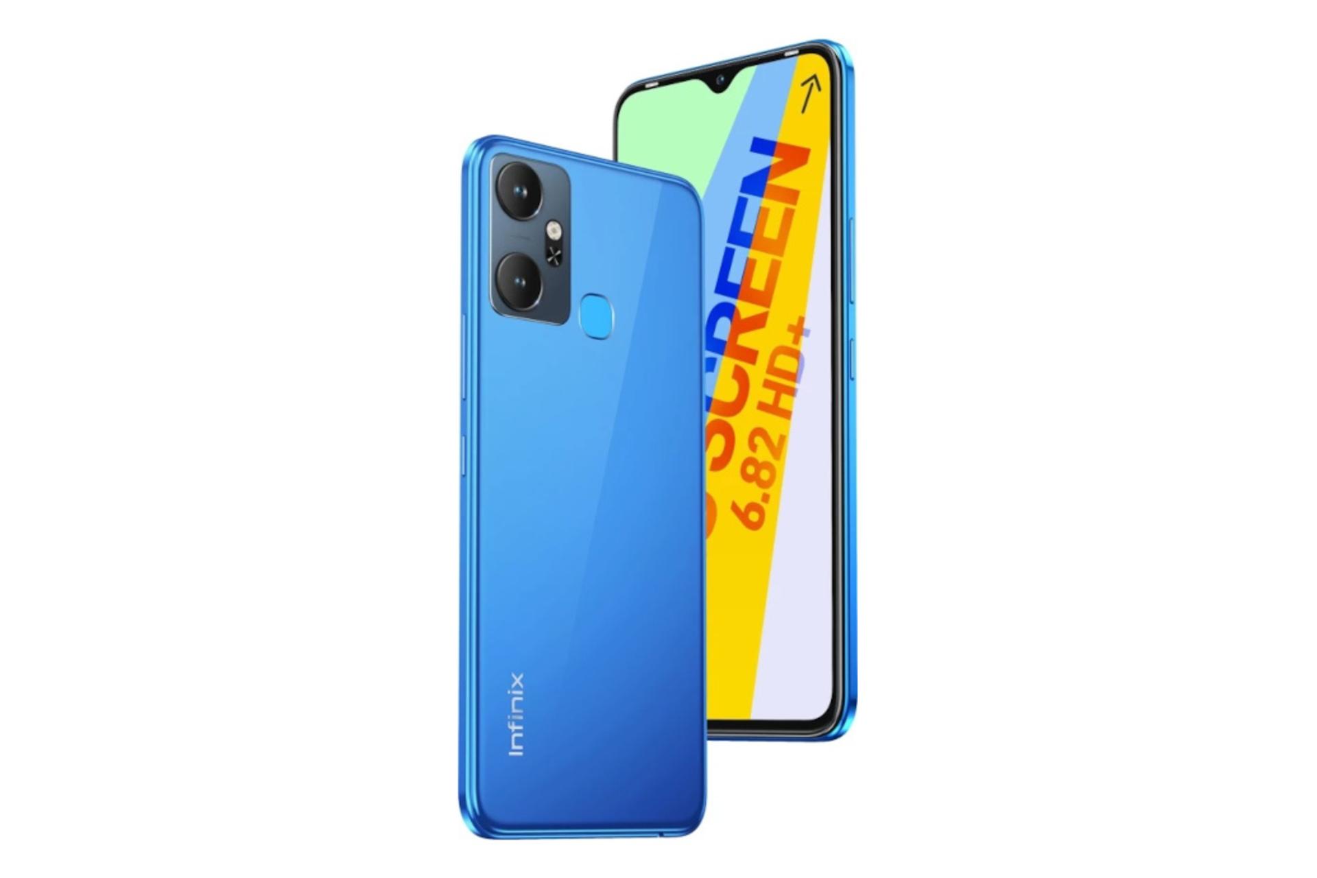 نمای جانبی گوشی موبایل اسمارت 6 پلاس اینفینیکس نسخه هند / Infinix Smart 6 Plus India آبی