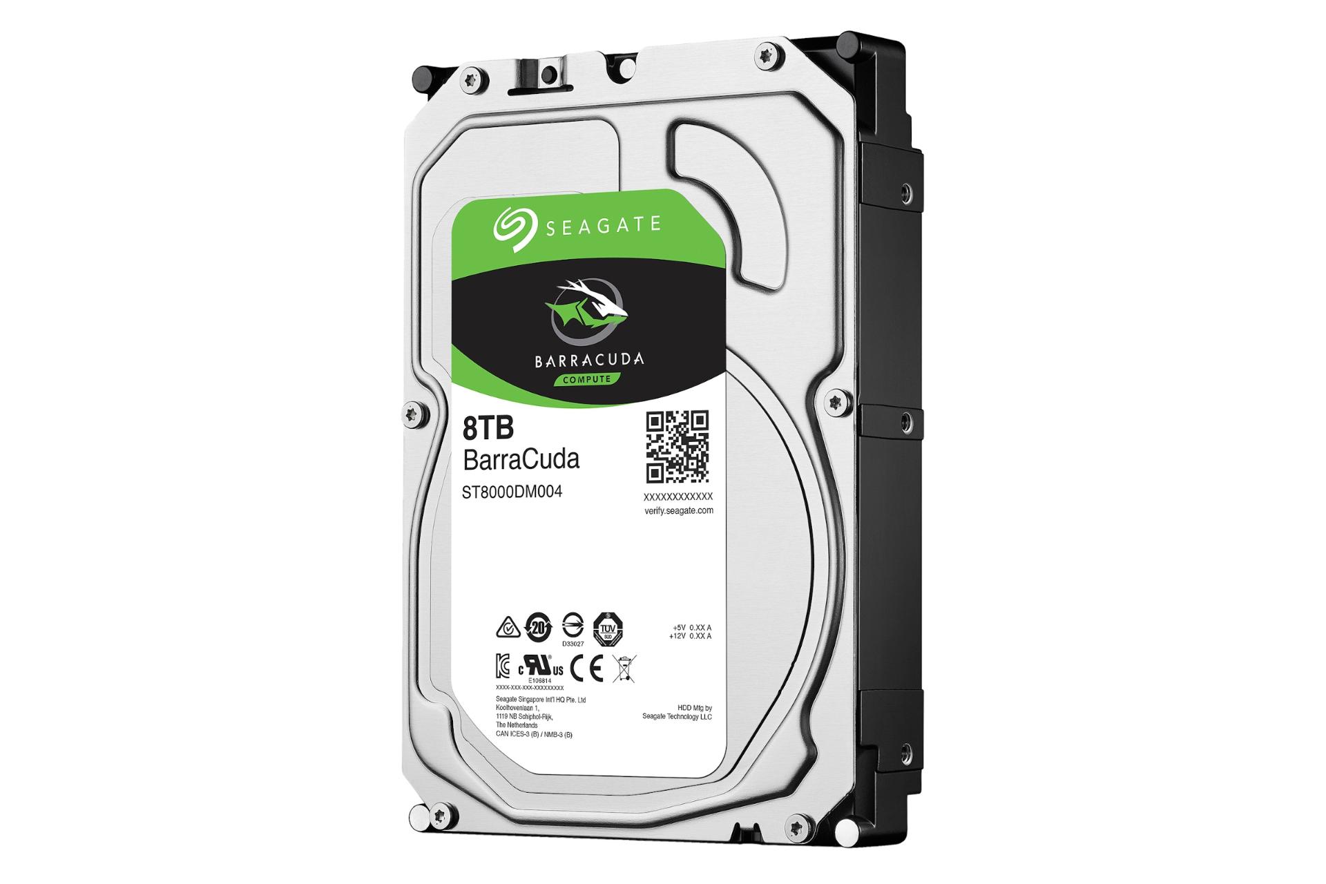 نمای راست هارد دیسک سیگیت Seagate BarraCuda ST8000DM004 3.5 Inch 8TB ظرفیت 8 ترابایت