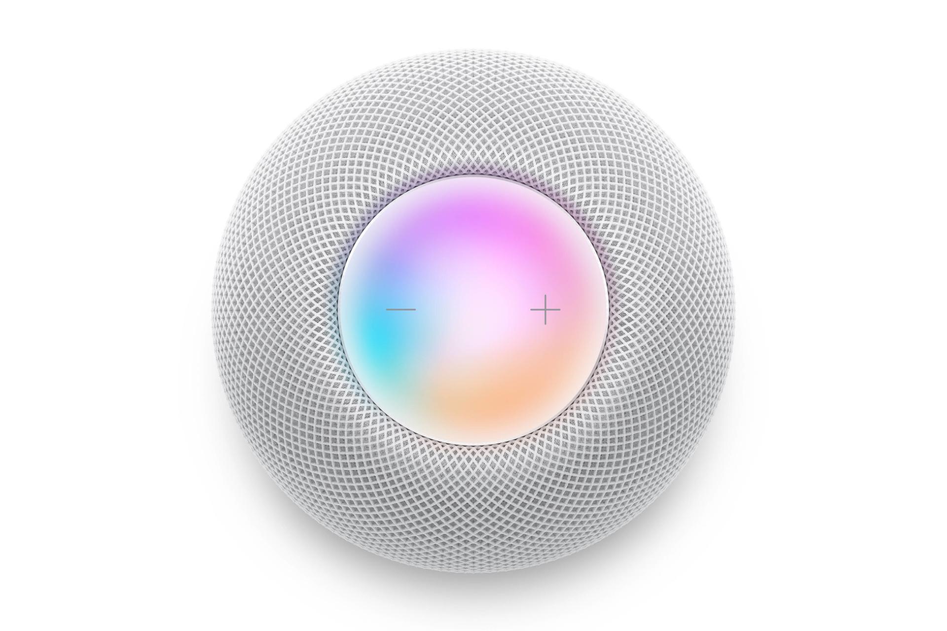 نمای بالا اسپیکر هوم پاد مینی اپل / Apple HomePod mini سفید