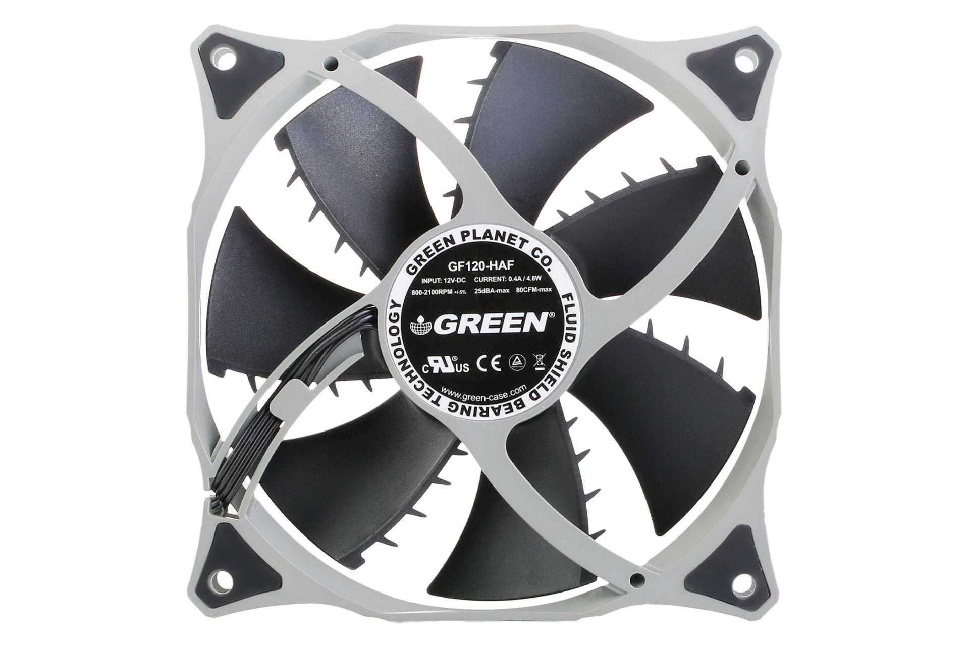 نمای پشت فن کیس گرین GF120-HAF