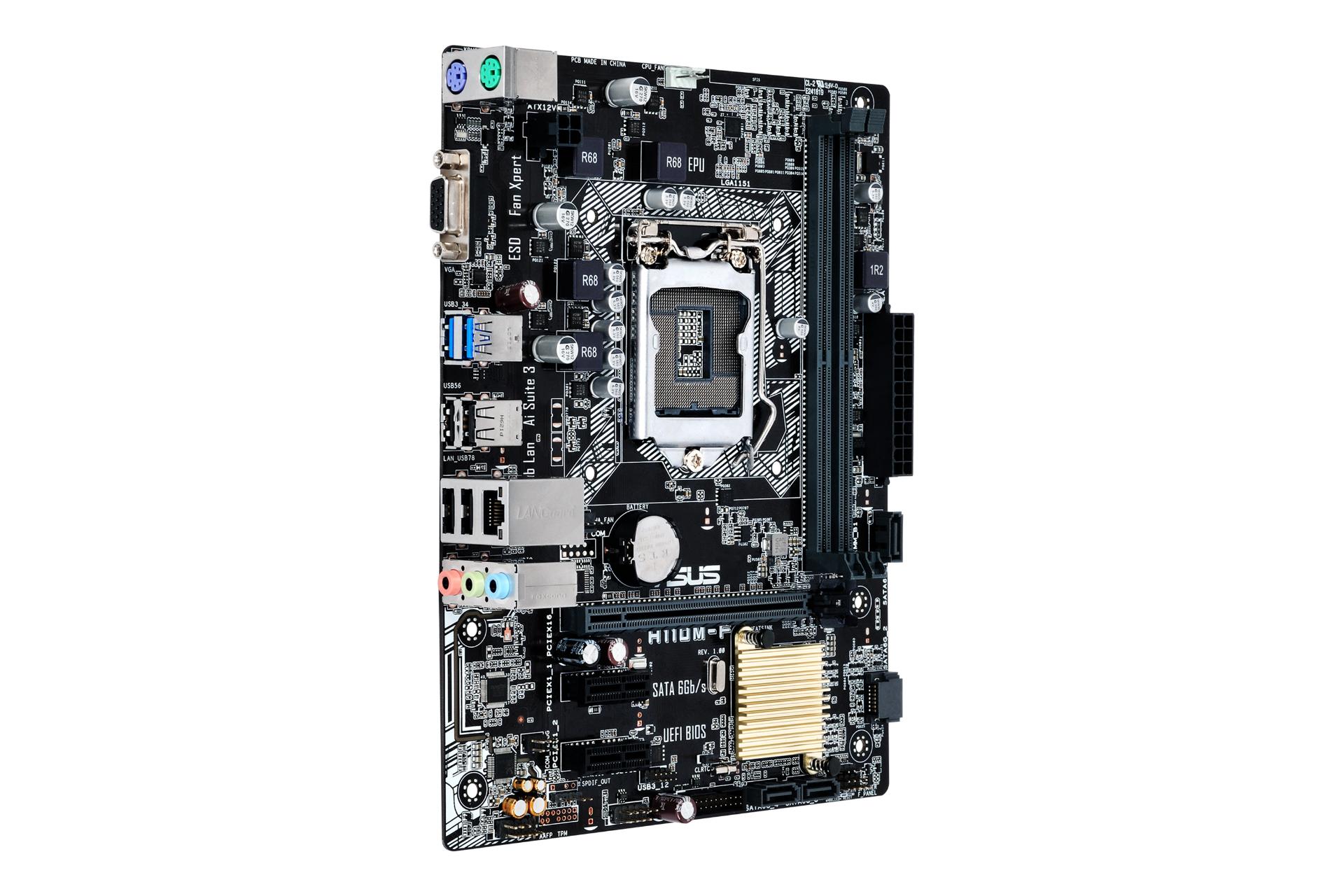 نمای کناری مادربرد ایسوس ASUS H110M-F