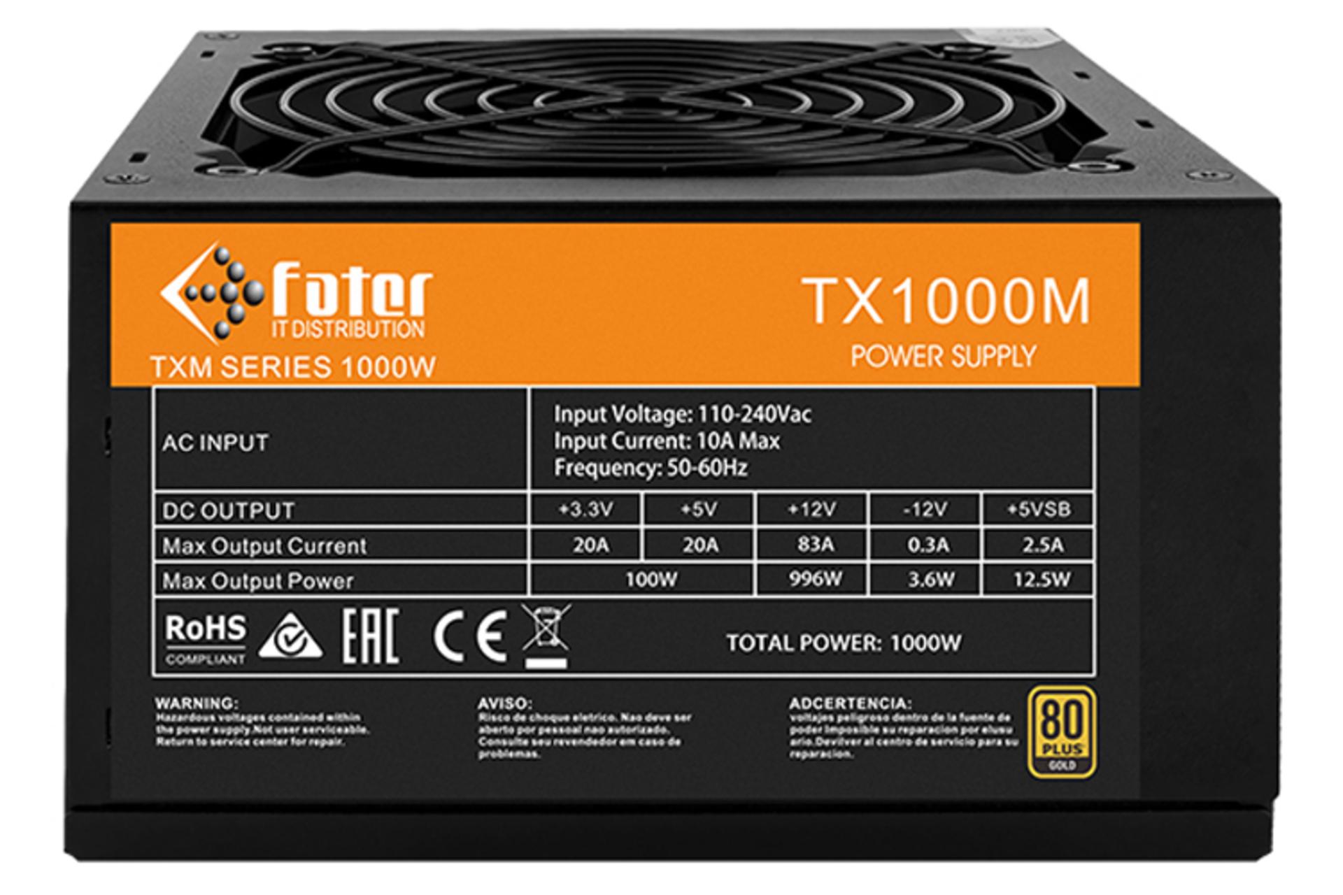 فاطر TX1000M با توان 1000 وات نمای کنار