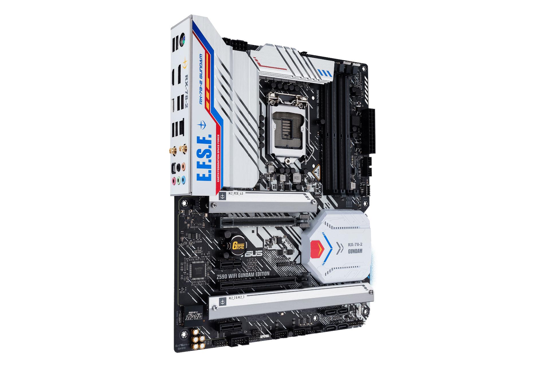 نمای چپ مادربرد ایسوس ASUS Z590 WIFI GUNDAM EDITION