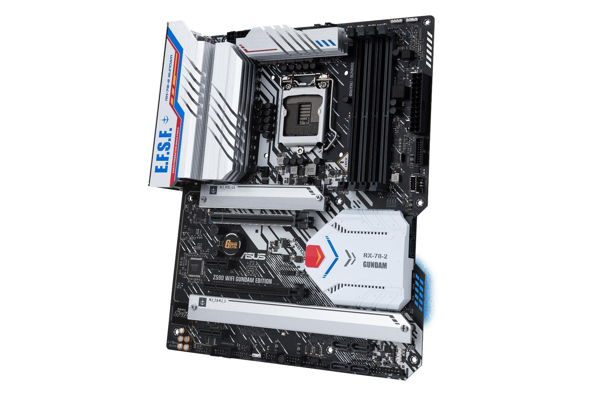 نمای راست مادربرد ایسوس ASUS Z590 WIFI GUNDAM EDITION