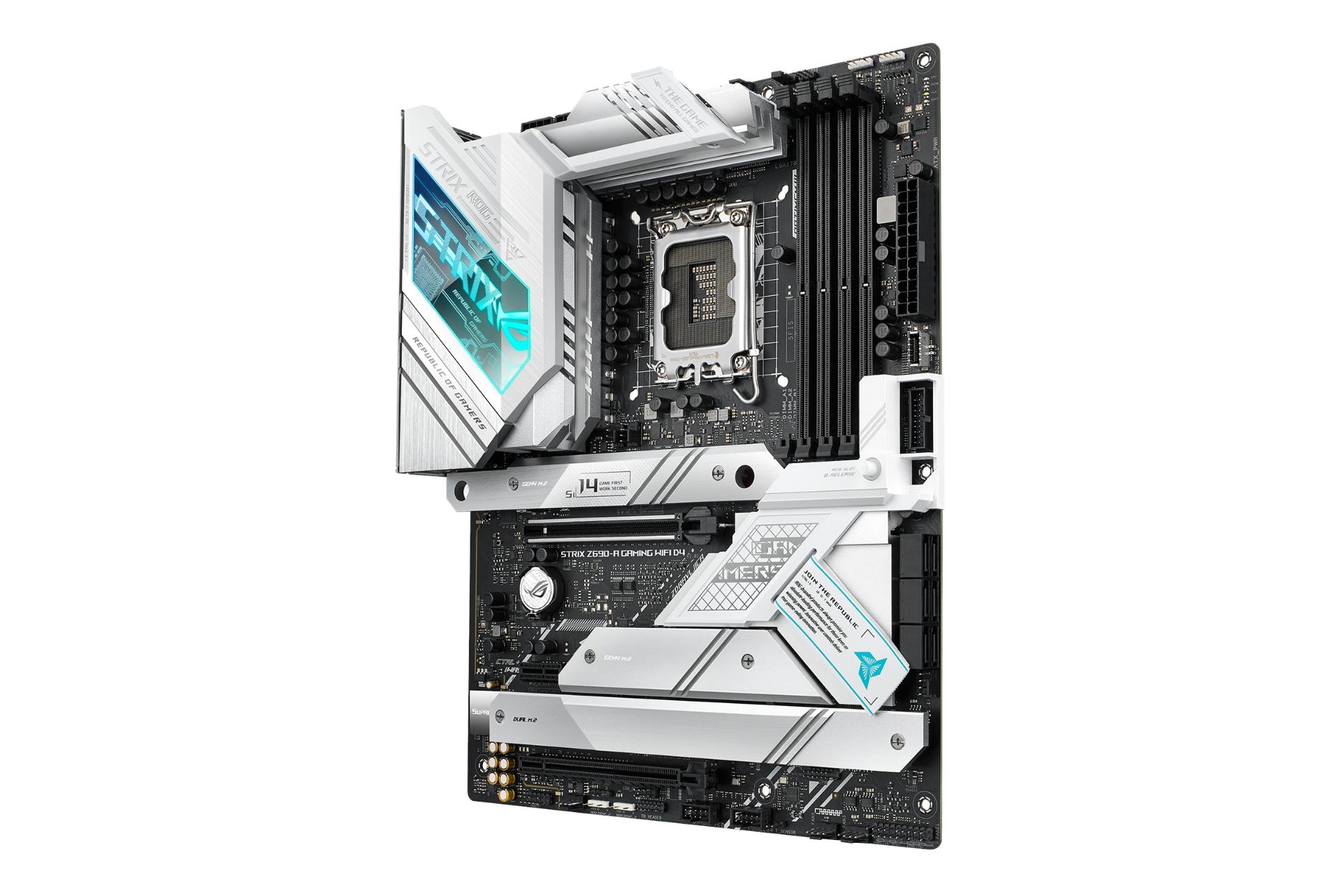 مرجع متخصصين ايران نماي راست مادربرد ايسوس ASUS ROG STRIX Z690-A GAMING WIFI D4