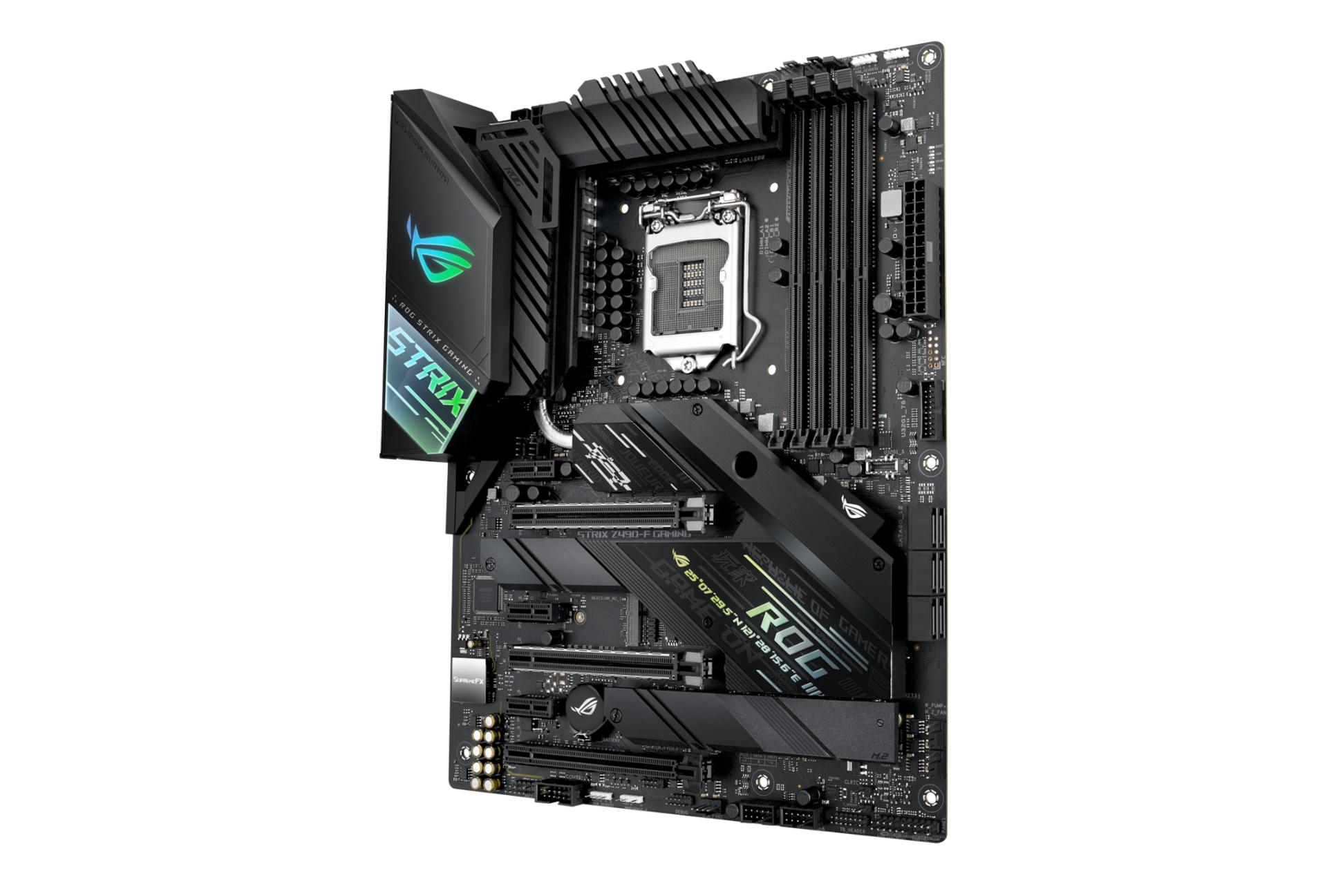 نمای راست مادربرد ایسوس ASUS ROG STRIX Z490-F GAMING