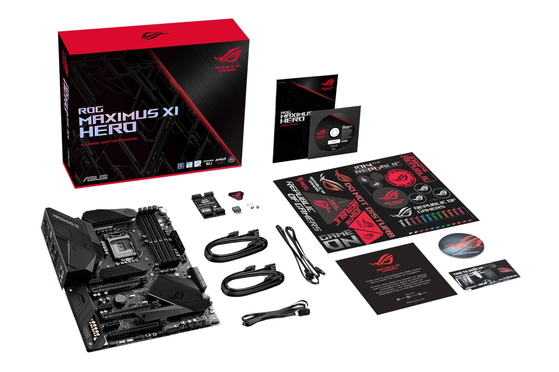 اقلام همراه مادربرد ایسوس ASUS ROG MAXIMUS XI HERO