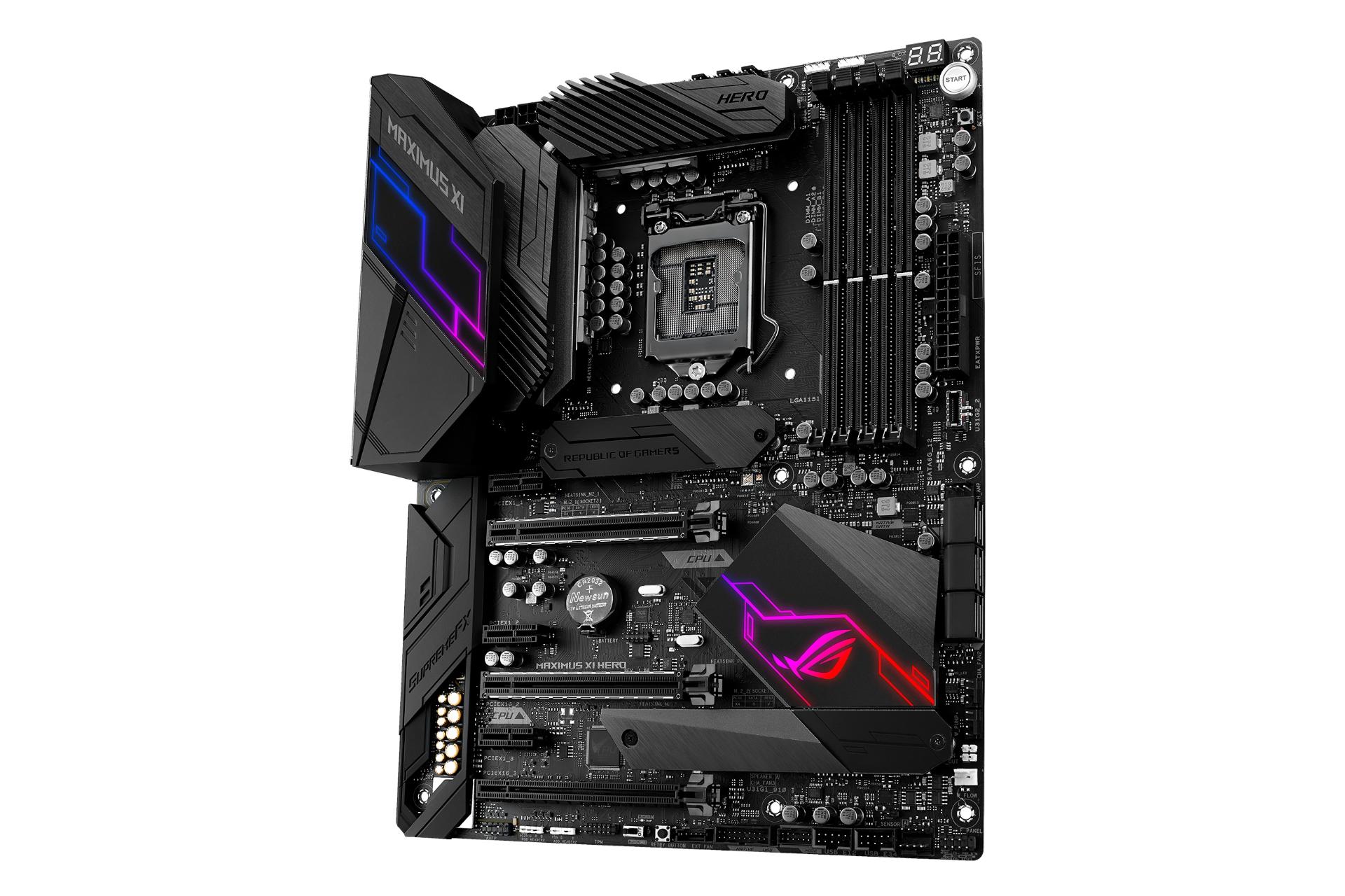 نمای راست مادربرد ایسوس ASUS ROG MAXIMUS XI HERO