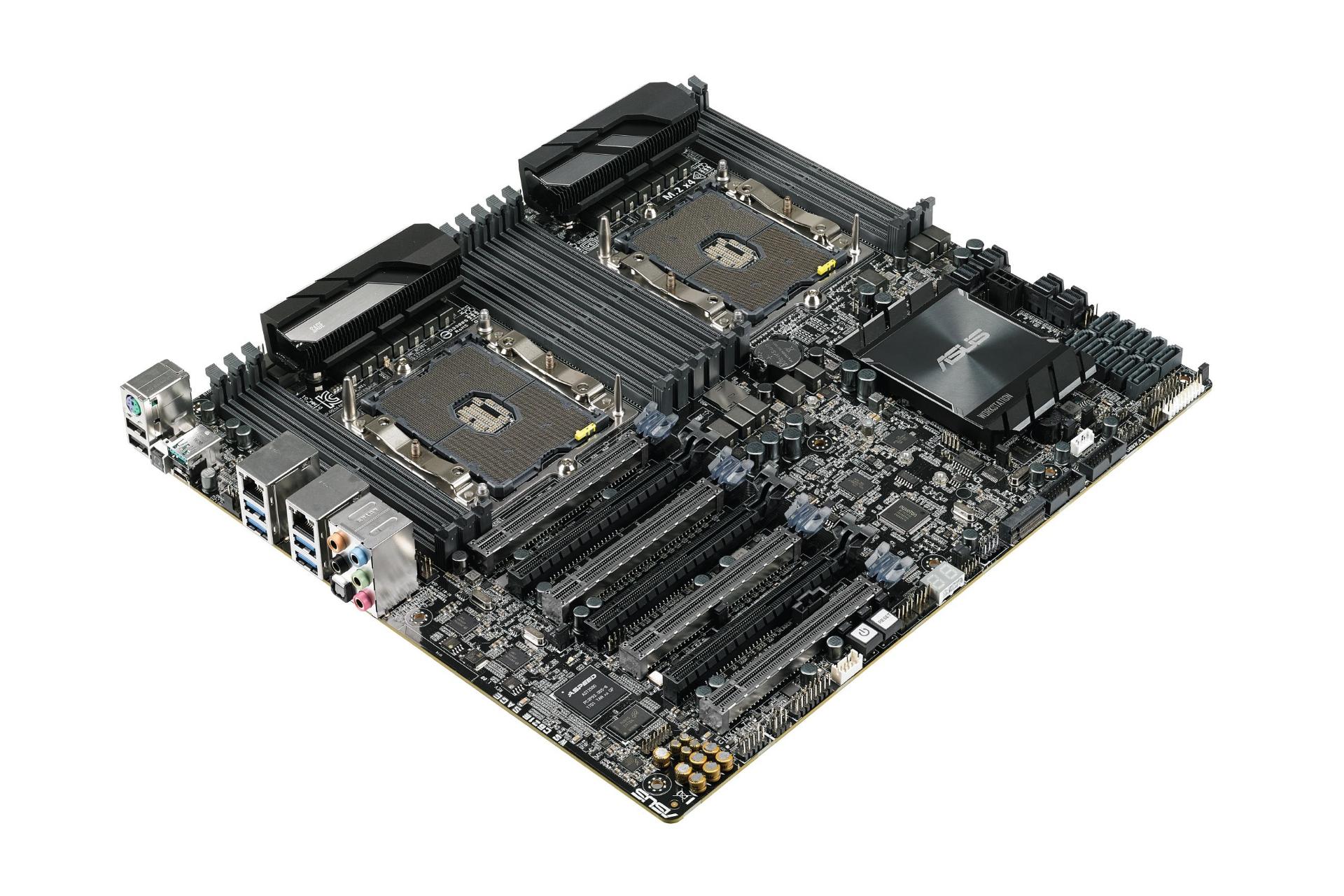 نمای جانبی مادربرد ایسوس ASUS WS C621E SAGE