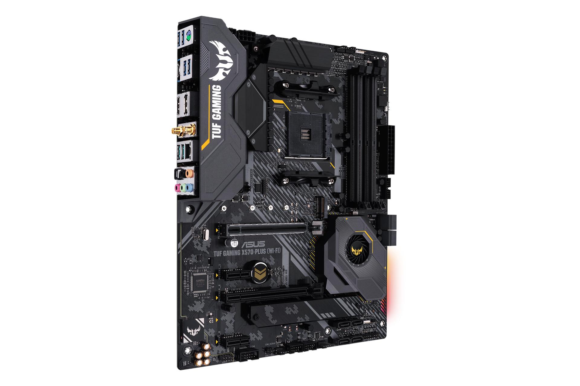 نمای چپ مادربرد ایسوس ASUS TUF GAMING X570-PLUS WI-FI