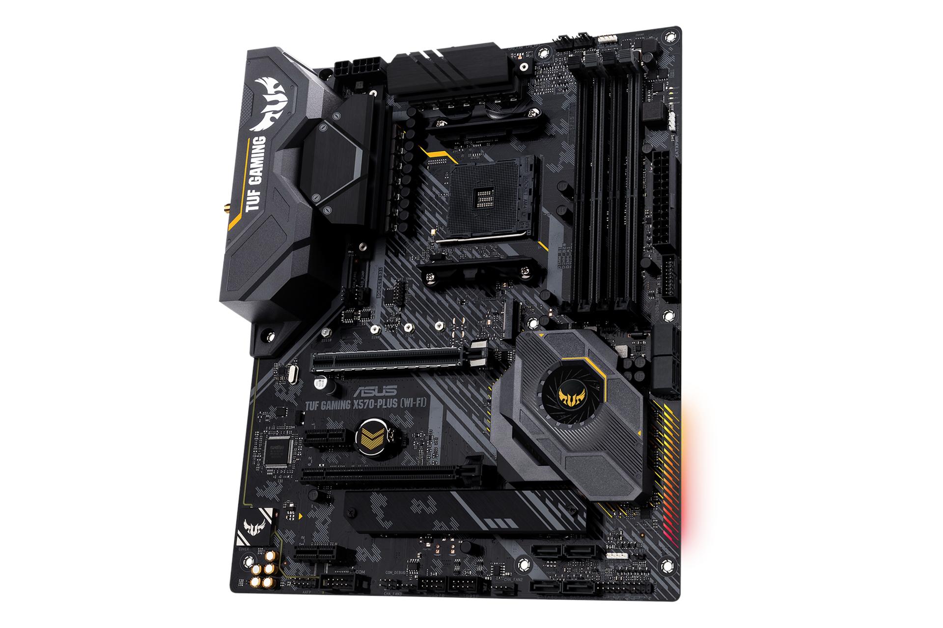 نمای راست مادربرد ایسوس ASUS TUF GAMING X570-PLUS WI-FI