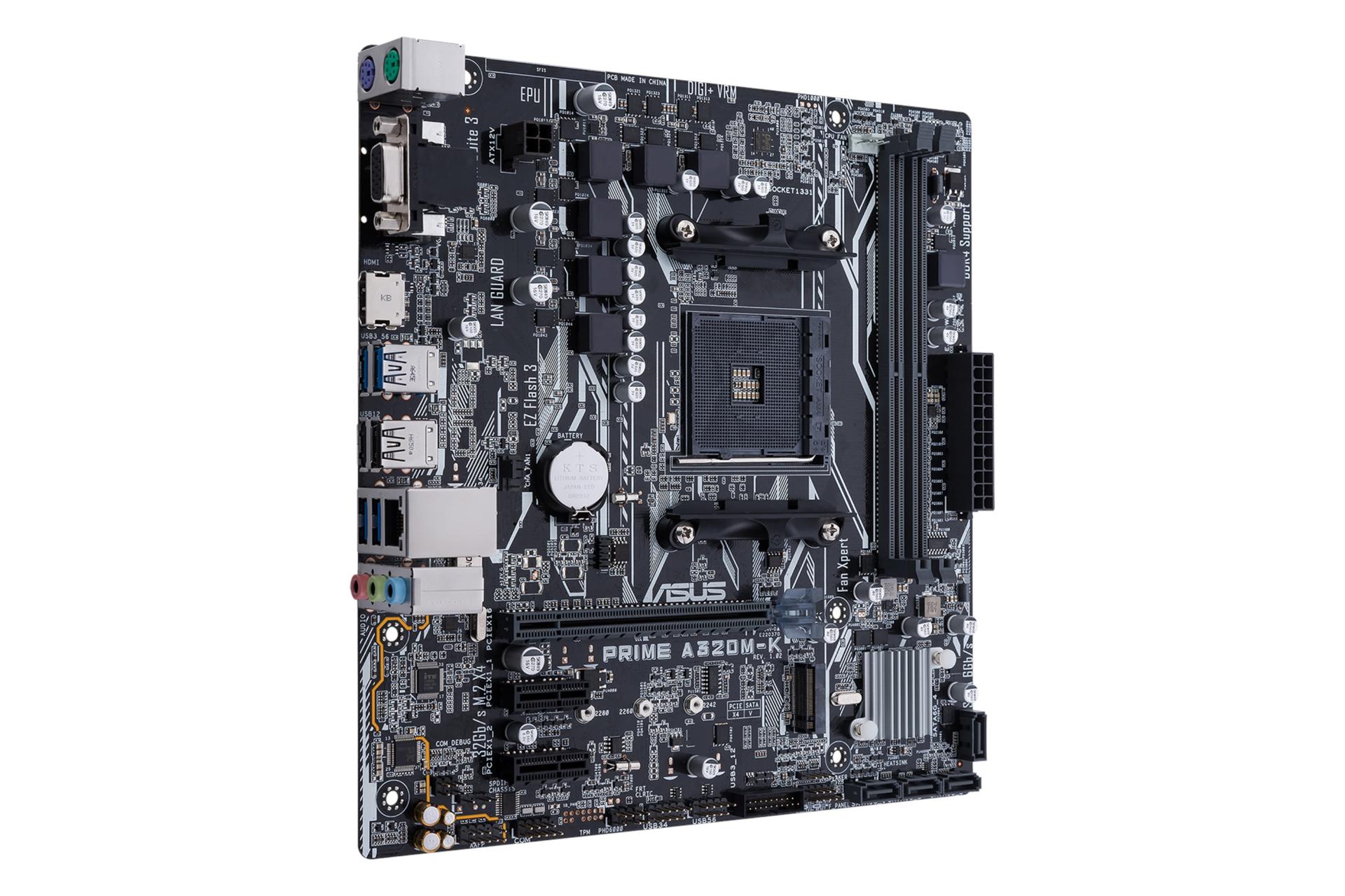 نمای چپ مادربرد ایسوس ASUS PRIME A320M-K