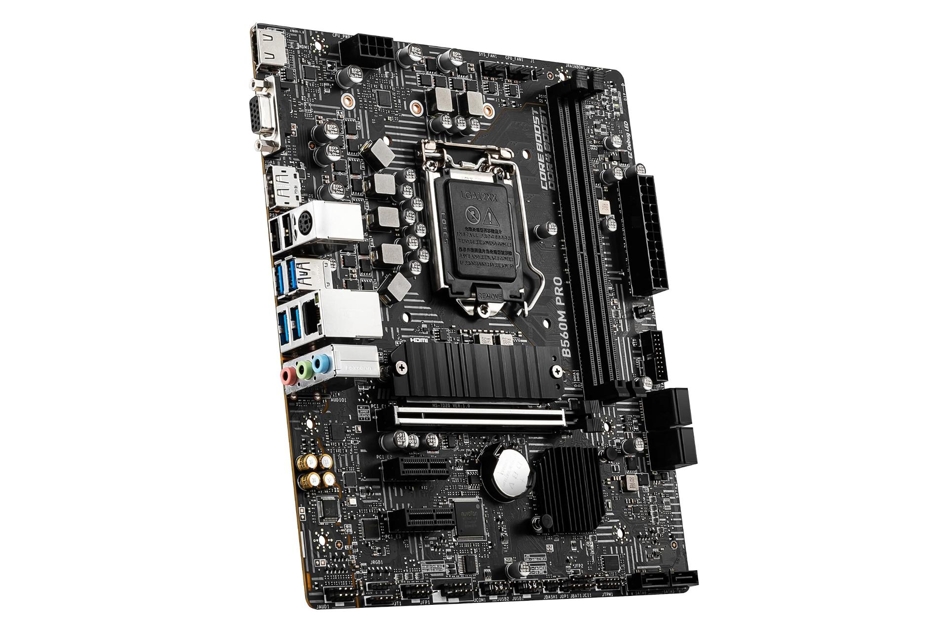 نمای چپ مادربرد ام اس آی MSI B560M PRO