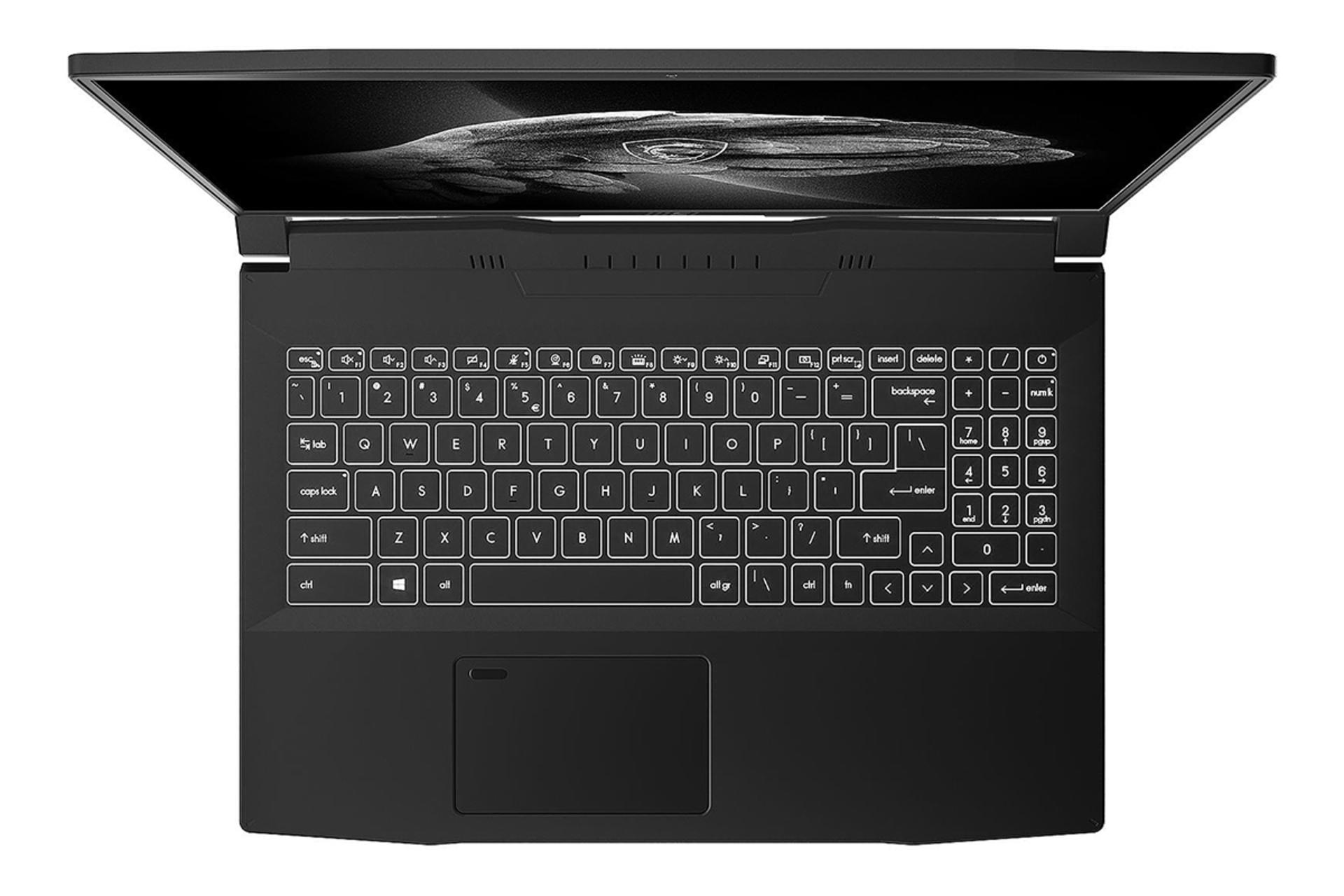 نمای بالا لپ تاپ ام اس آی Creator M16 A12UC