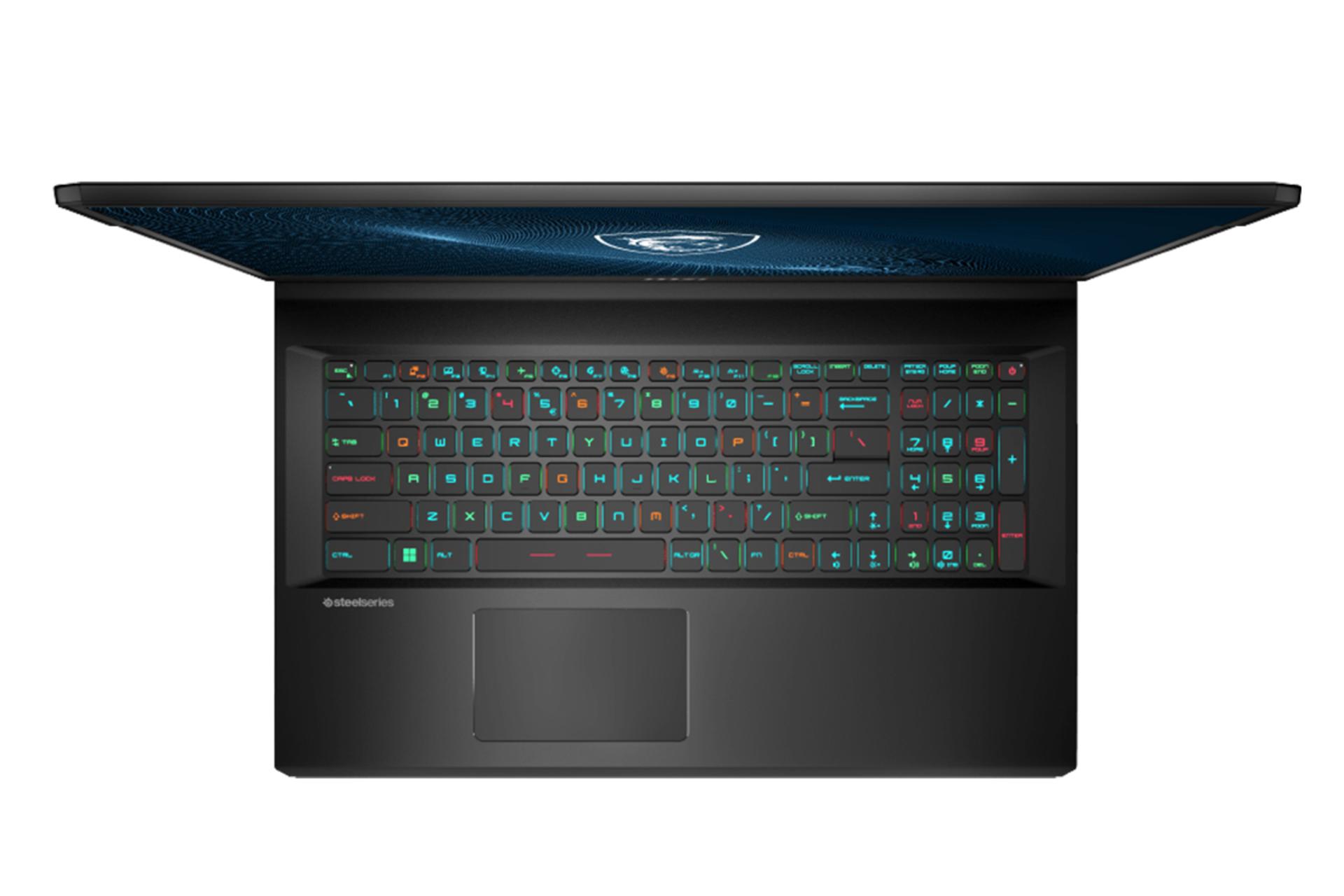 نمای بالا لپ تاپ ام اس آی Vector GP76 12UGS