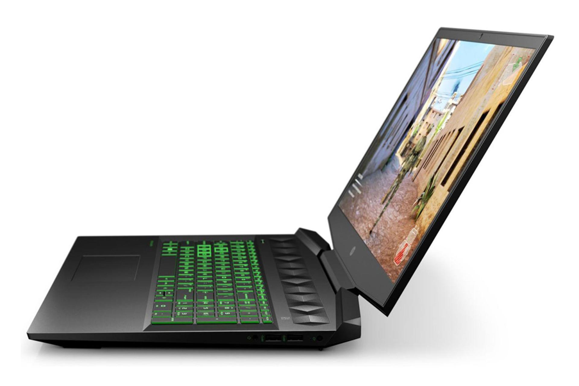 لپ تاپ اچ پی پاویلیون گیمینگ 15 DK200 از نمای کنار