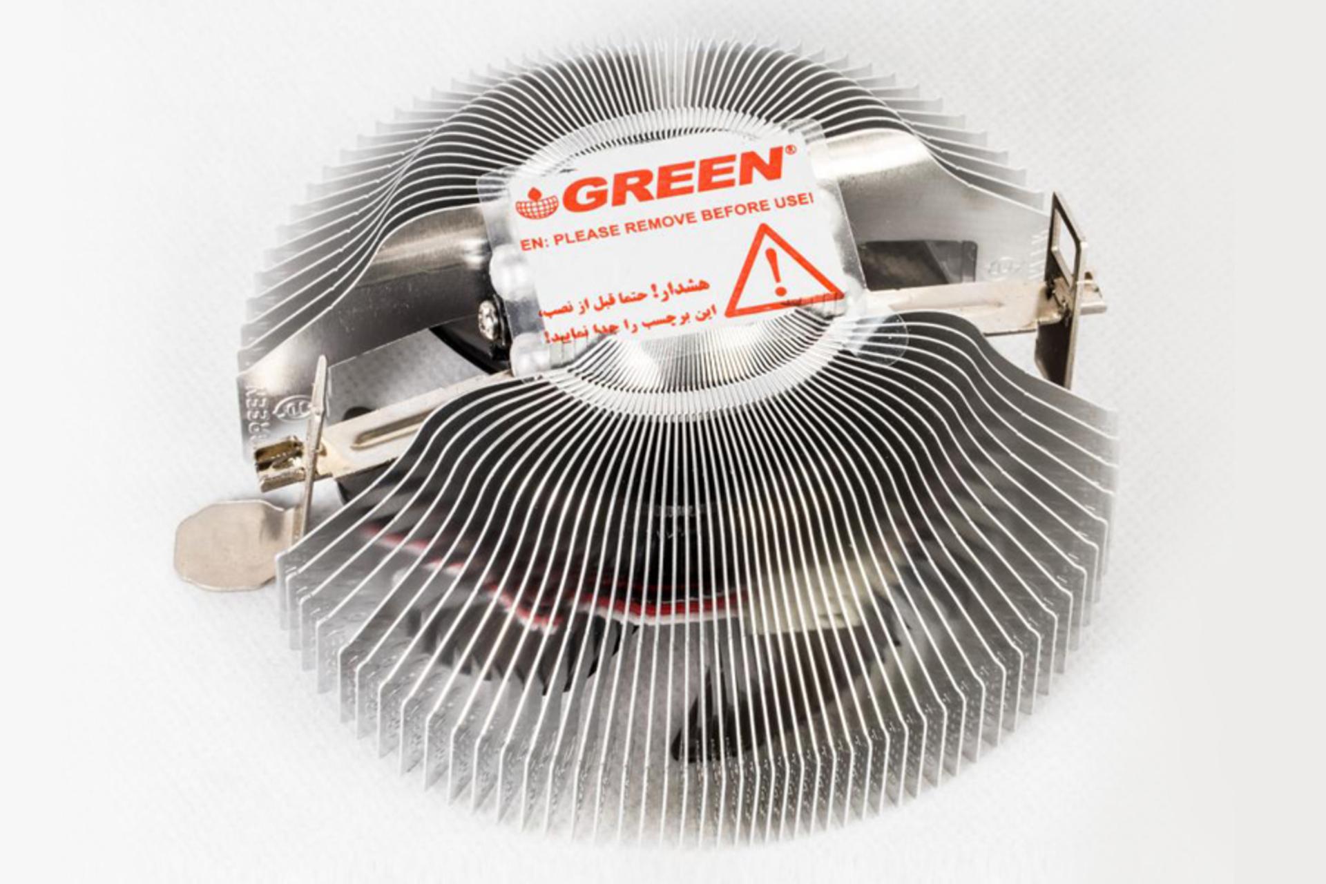 نمای پشت خنک کننده پردازنده گرین TINYCOOL 90-Rev1.1