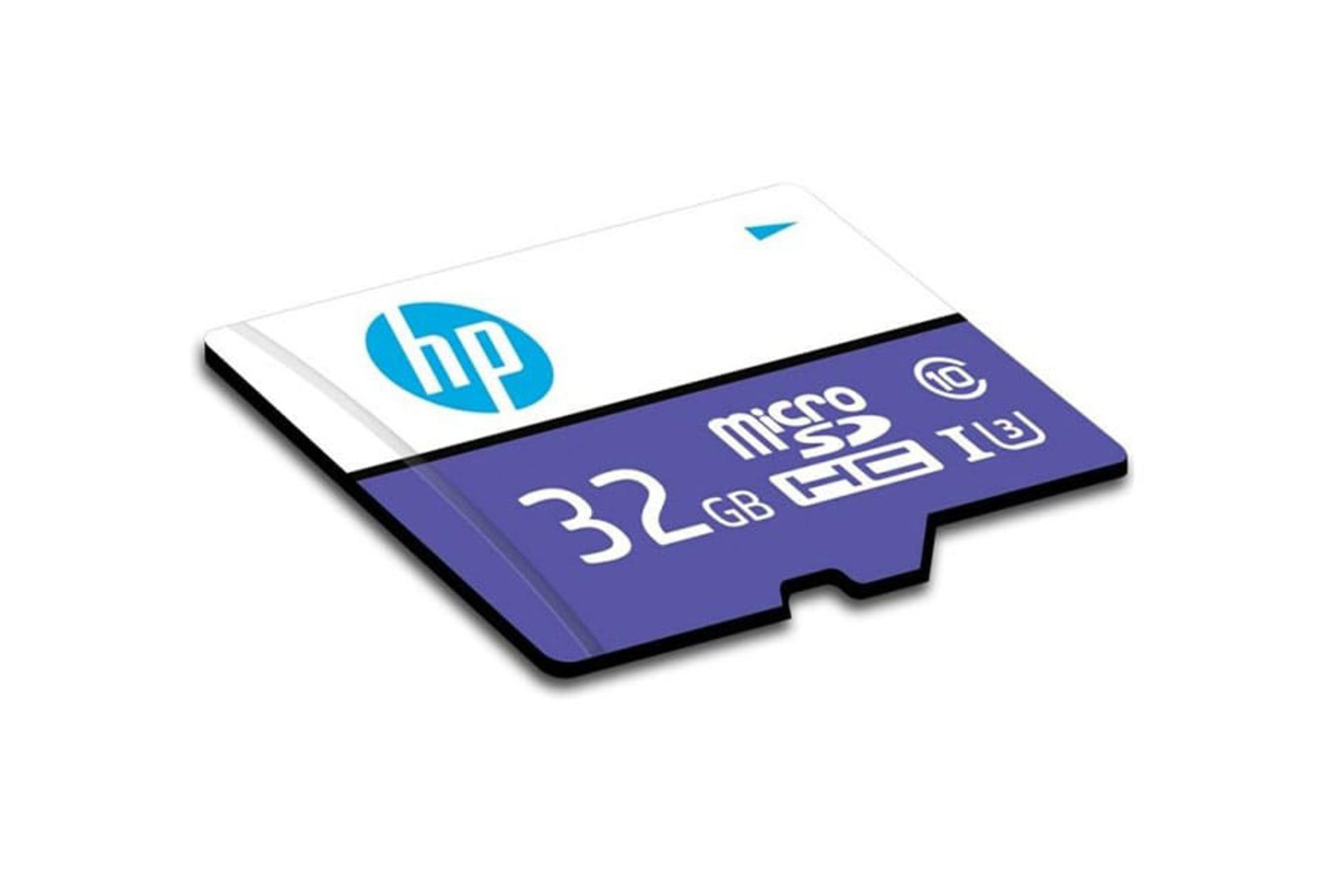 نمای جانبی کارت حافظه اچ پی microSDHC با ظرفیت 32 گیگابایت مدل MX230 کلاس 10