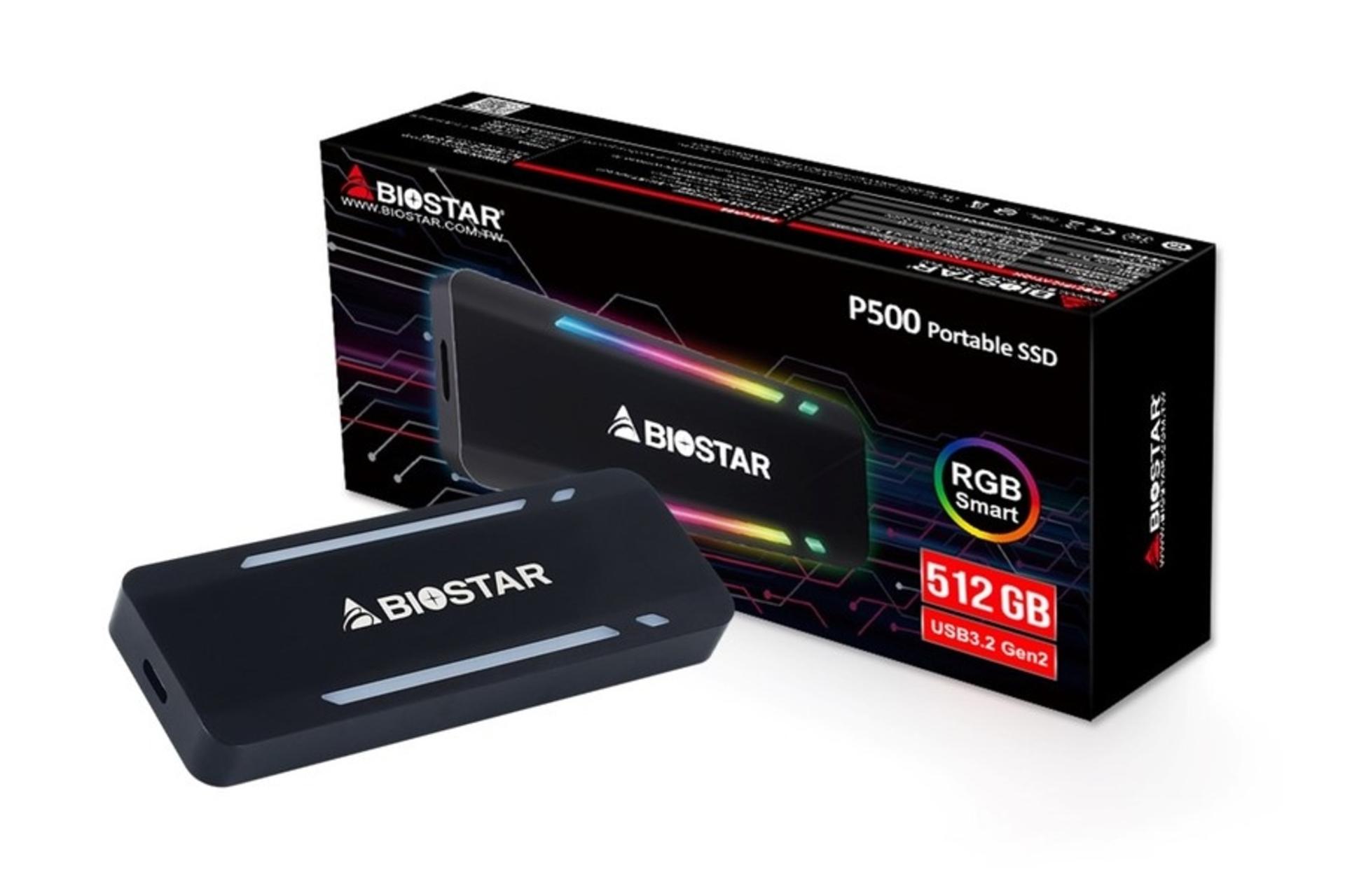 جعبه SSD بایواستار Biostar P500 USB 3.2 Gen 2 512GB ظرفیت 512 گیگابایت