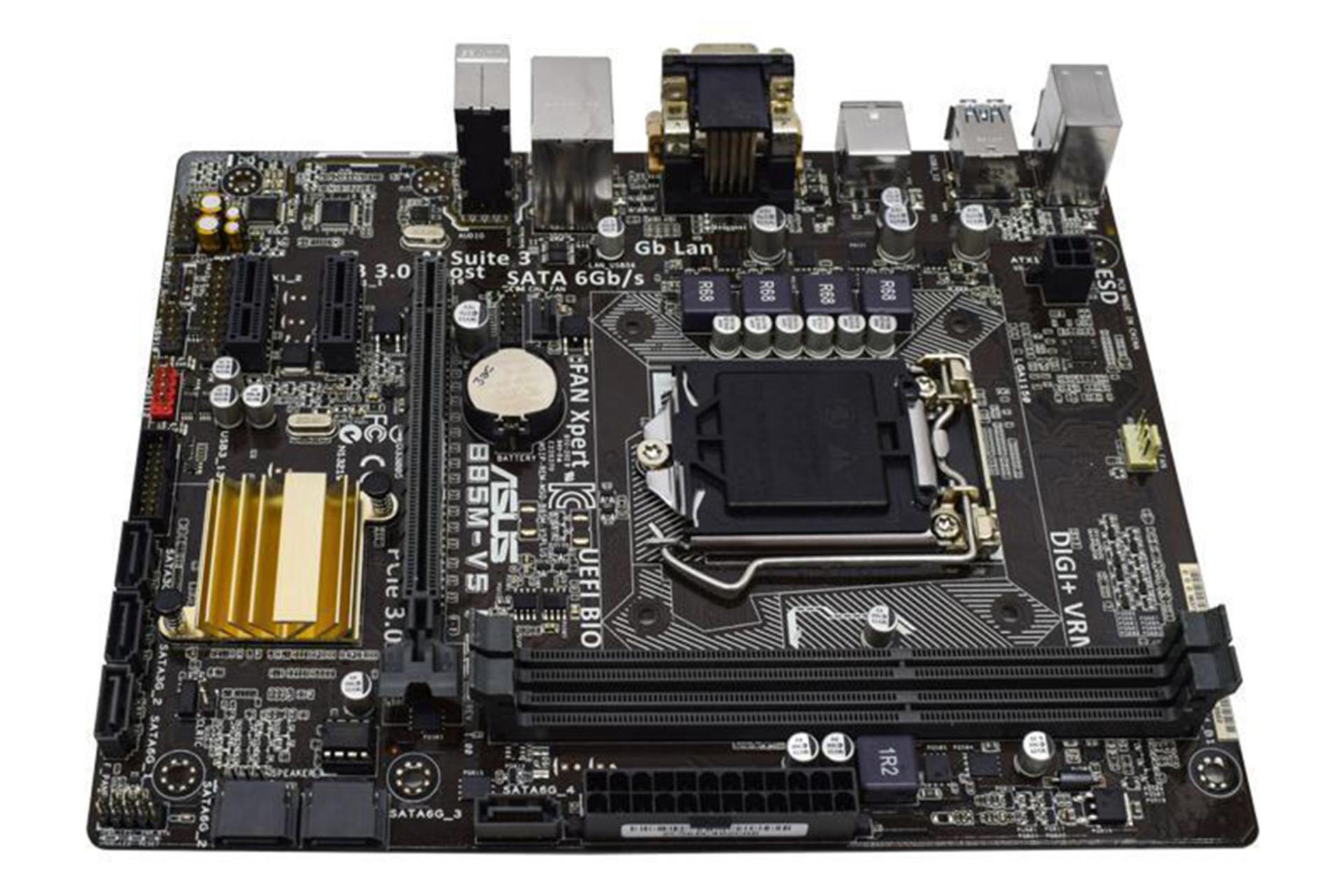 نمای کناری مادربرد ایسوس ASUS B85M-V5 PLUS