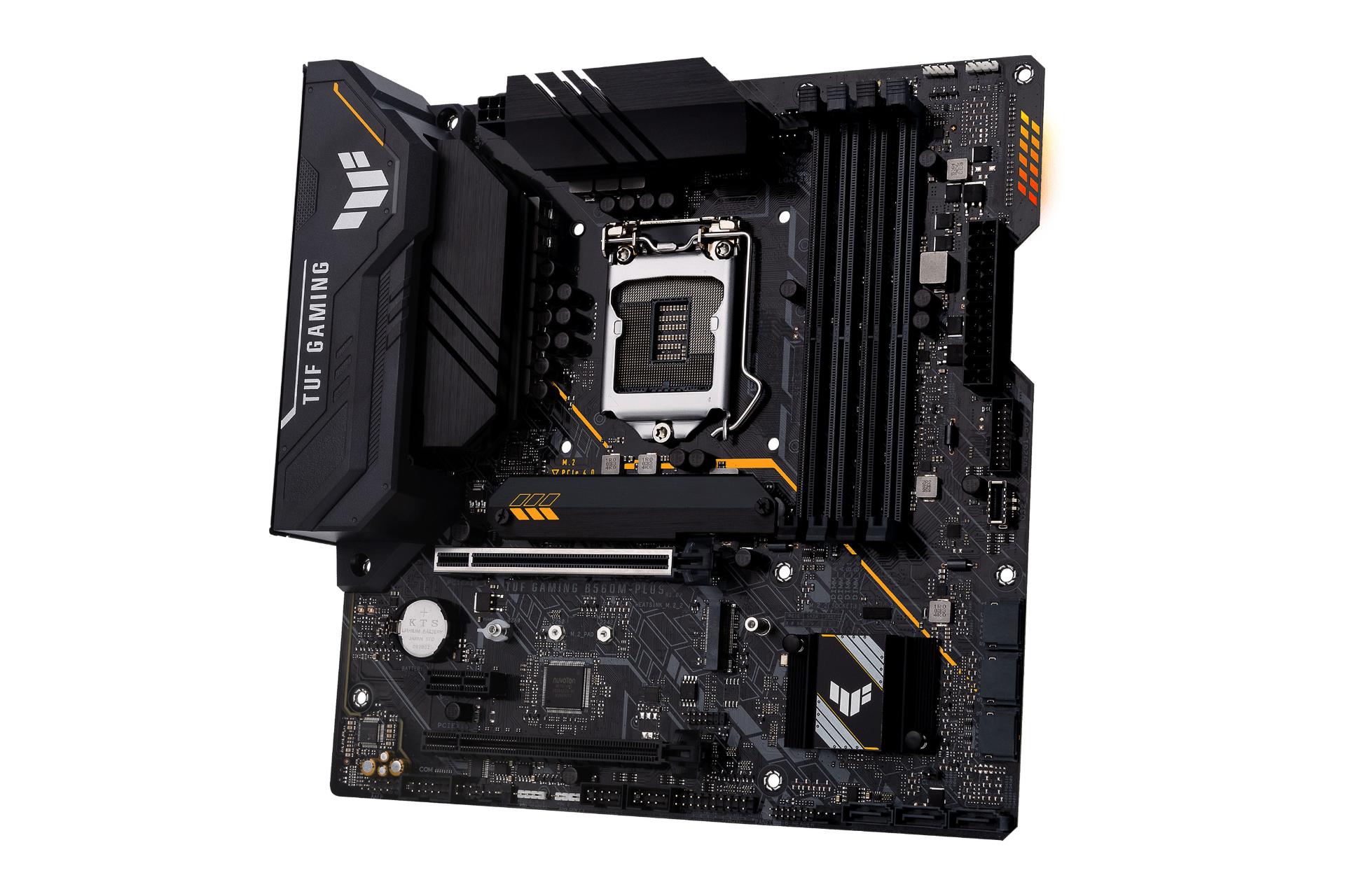 نمای کناری مادربرد ایسوس ASUS TUF GAMING B560M-PLUS