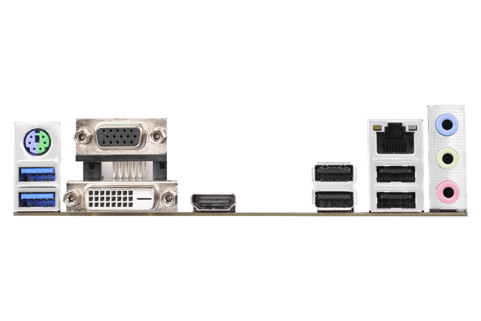 درگاه‌های مادربرد ازراک ASRock H110M-HDV