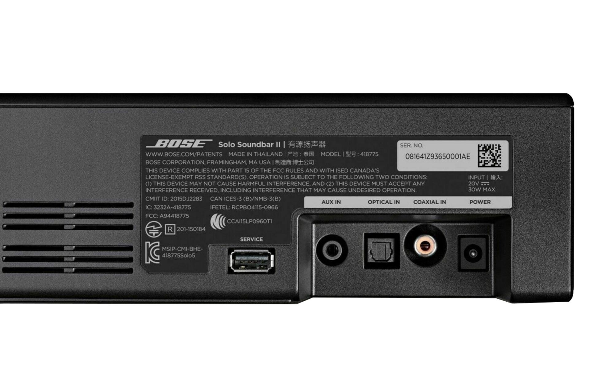 کانکتور ساندبار بوز SOLO Soundbar II