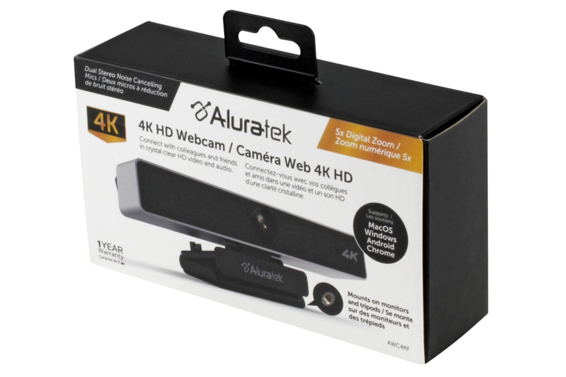 بسته بندی وب کم آلورا تک Aluratek LIVE Pro 4K HD Webcam
