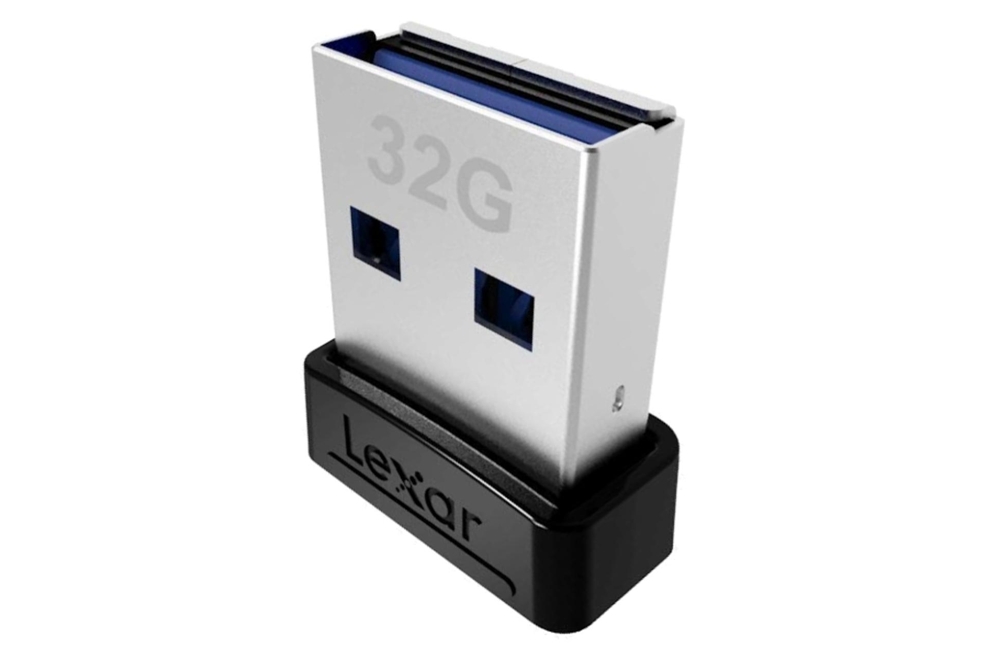 نمای جانبی Lexar JumpDrive S47 32GB / فلش مموری لکسار مدل JumpDrive S47 ظرفیت 32 گیگابایت