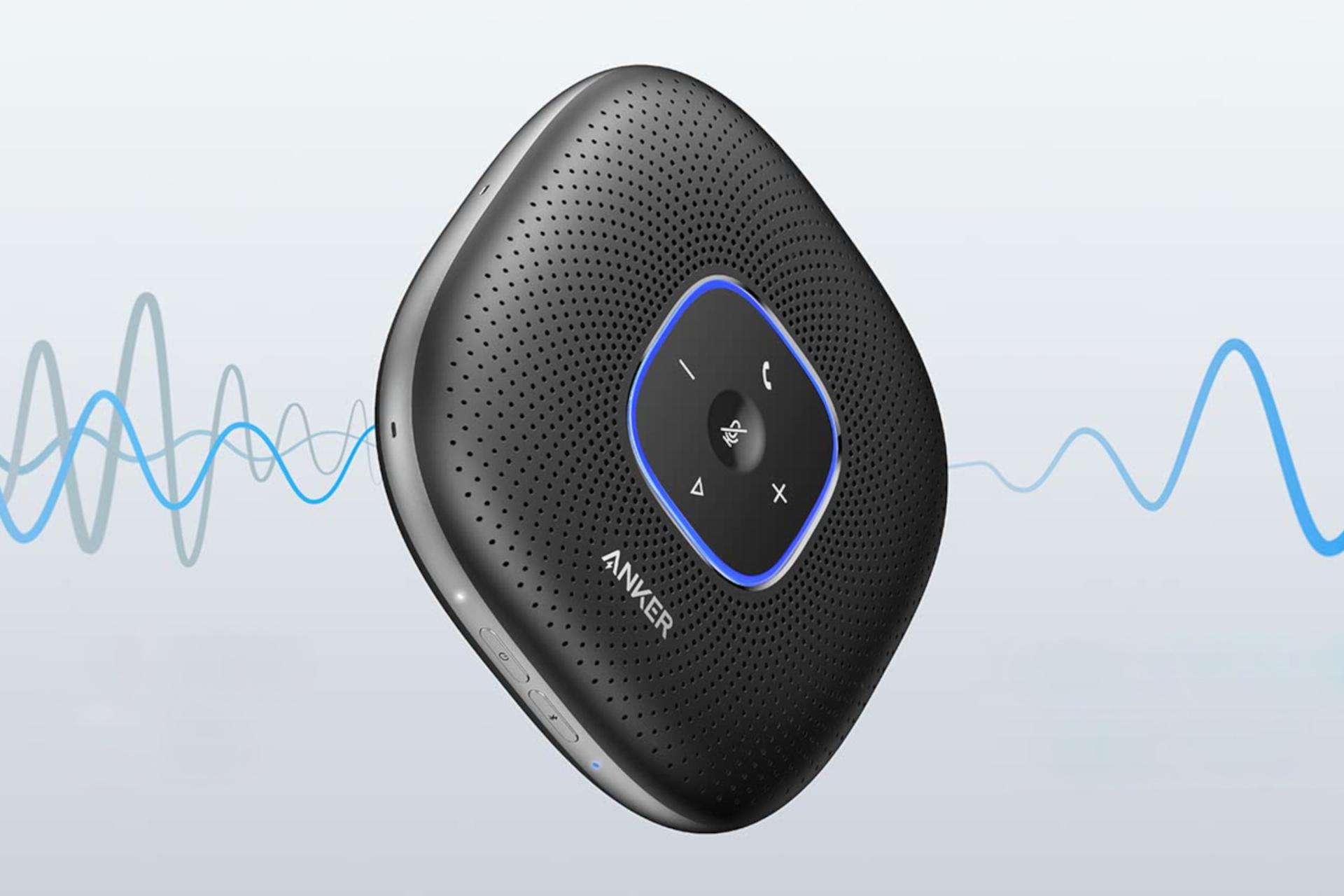 نمای جانبی اسپیکر انکر Anker PowerConf A3301 مشکی