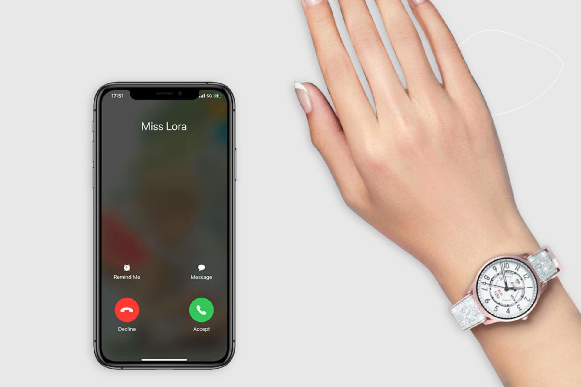 نمای روبرو ساعت هوشمند کیسلکت Kieslect Lora