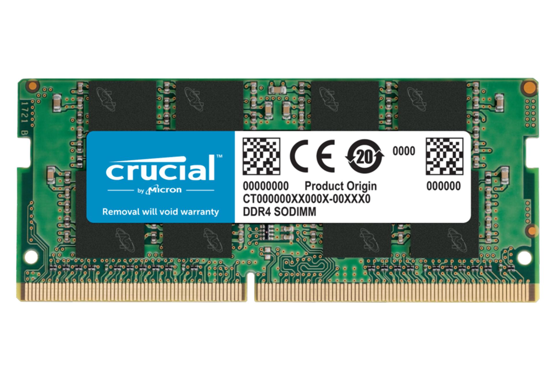 نمای جلو کروشیال CT4G4SFS8266 ظرفیت 4 گیگابایت از نوع DDR4-2666