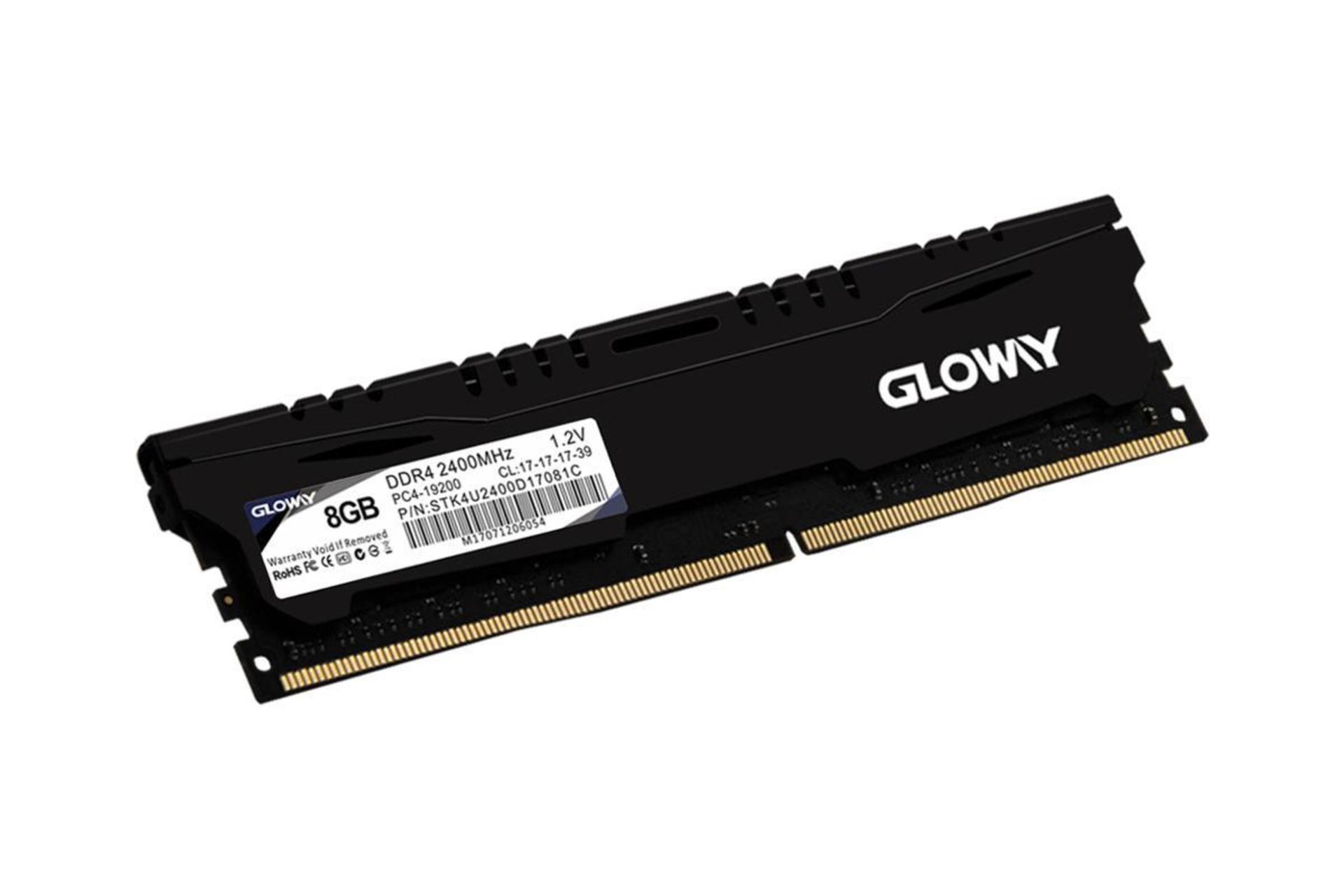 نمای کنار رم گلووی STK4U2400D17081C ظرفیت 8 گیگابایت از نوع DDR4-2400