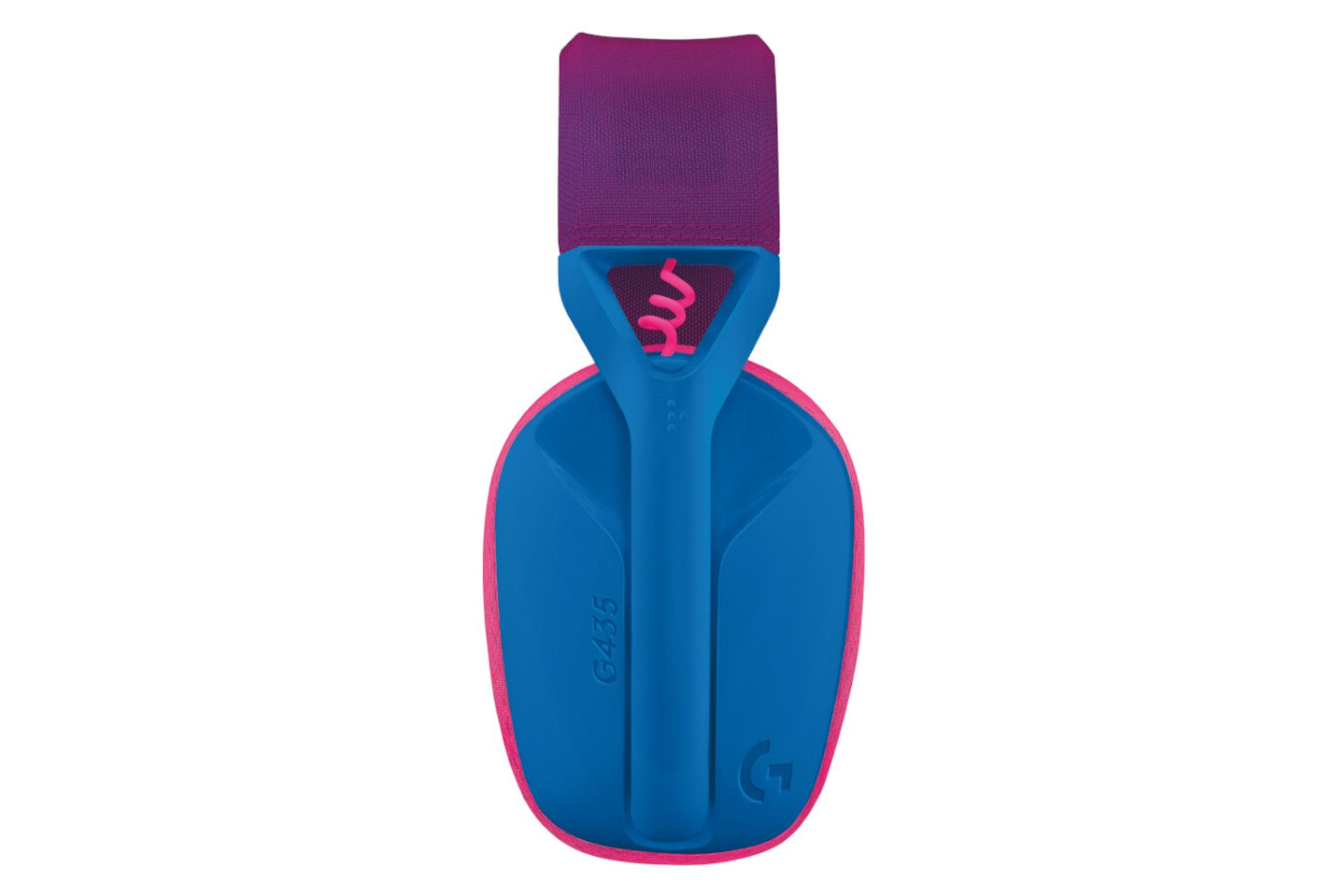 نمای جانبی هدست گیمینگ لاجیتک Logitech G435 آبی و قرمز