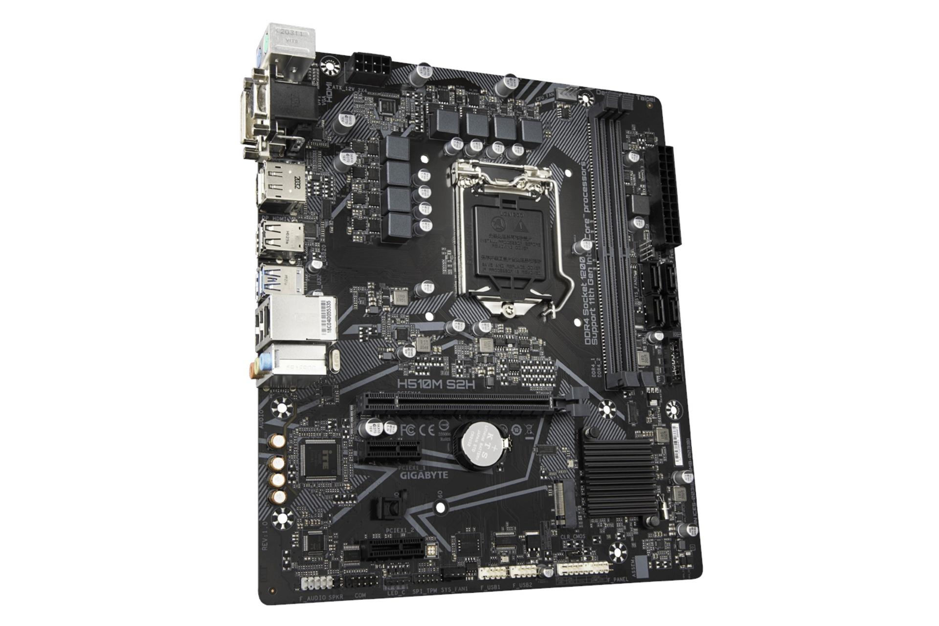 نمای چپ مادربرد گیگابایت GIGABYTE H510M S2H (rev. 1.0)